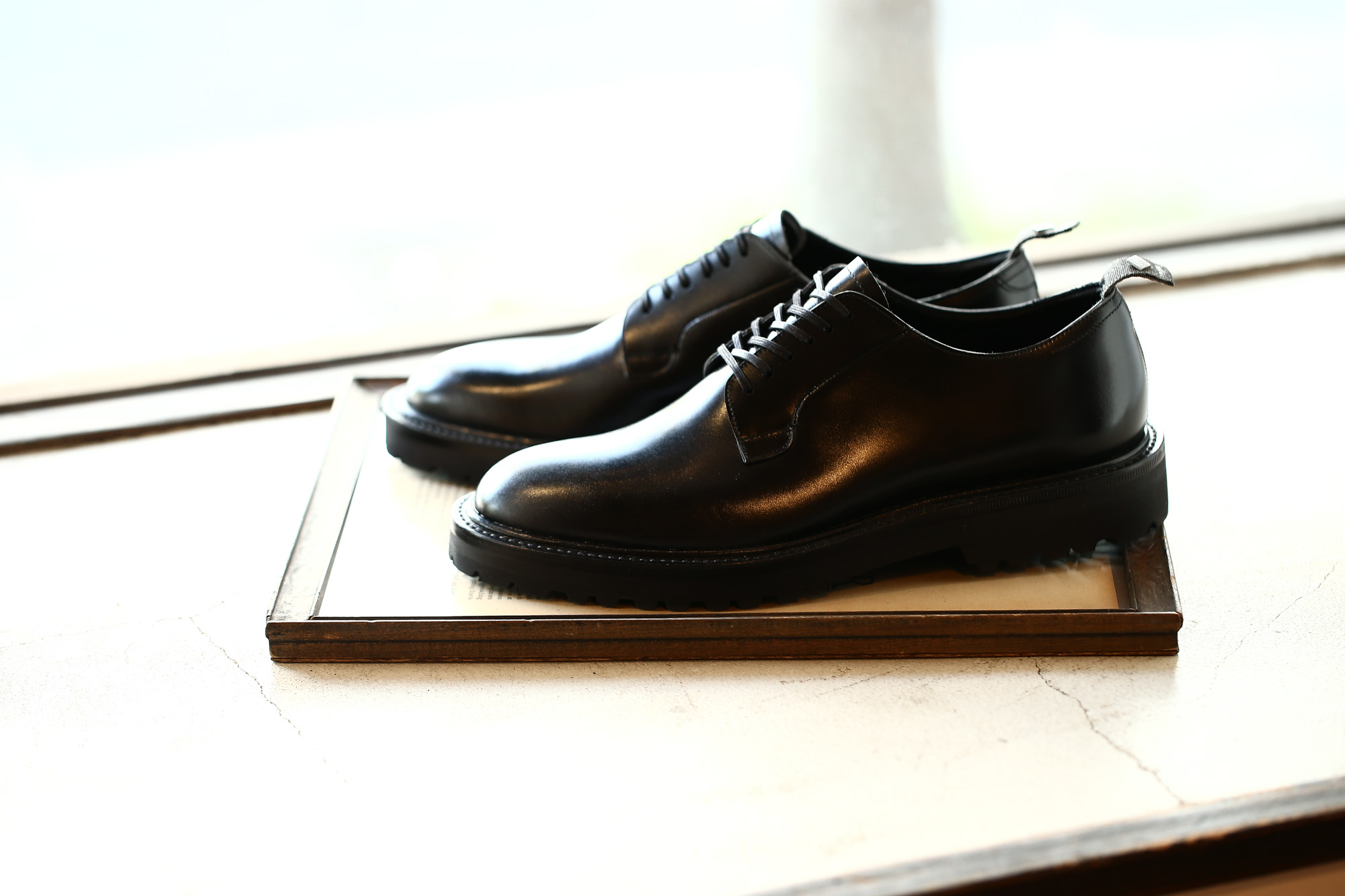 WH (ダブルエイチ) WH-0001(WHS-0001) Plane Toe Shoes (干場氏 スペシャル モデル) Cruise Last (クルーズラスト) ANNONAY Vocalou Calf Leather プレーントゥシューズ BLACK (ブラック) MADE IN JAPAN(日本製) 2018 春夏新作   【干場氏、坪内氏の直筆サイン入り】【Alto e Diritto限定 スペシャルアイテム】wh 干場さん 干場スペシャル FORZASTYLE フォルザスタイル 愛知 名古屋 Alto e Diritto アルト エ デリット