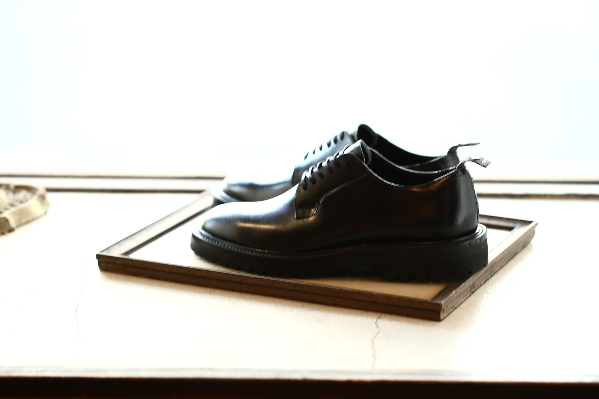 WH (ダブルエイチ) WH-0001(WHS-0001) Plane Toe Shoes (干場氏 スペシャル モデル) Cruise Last (クルーズラスト) ANNONAY Vocalou Calf Leather プレーントゥシューズ BLACK (ブラック) MADE IN JAPAN(日本製) 2018 春夏新作   【干場氏、坪内氏の直筆サイン入り】【Alto e Diritto限定 スペシャルアイテム】wh 干場さん 干場スペシャル FORZASTYLE フォルザスタイル 愛知 名古屋 Alto e Diritto アルト エ デリット