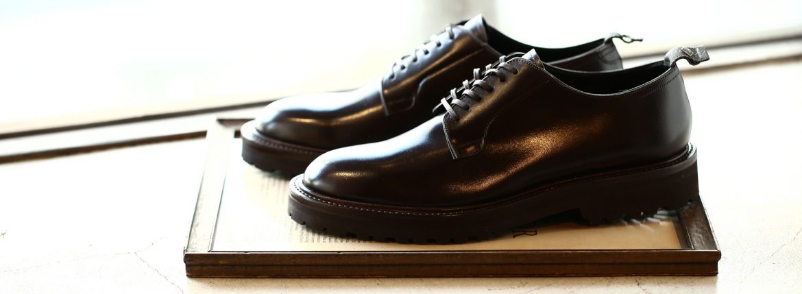 WH(ダブルエイチ) WH-0001(WHS-0001) Plane Toe Shoes (干場氏 スペシャル モデル) Cruise Last (クルーズラスト) ANNONAY Vocalou Calf Leather プレーントゥシューズ DARK BROWN (ダークブラウン) MADE IN JAPAN(日本製) 2018 春夏新作 【干場氏、坪内氏の直筆サイン入り】【ZODIAC限定 スペシャルアイテム】wh 干場さん 干場スペシャル FORZASTYLE フォルザスタイル 愛知 名古屋 ZODIAC ゾディアック