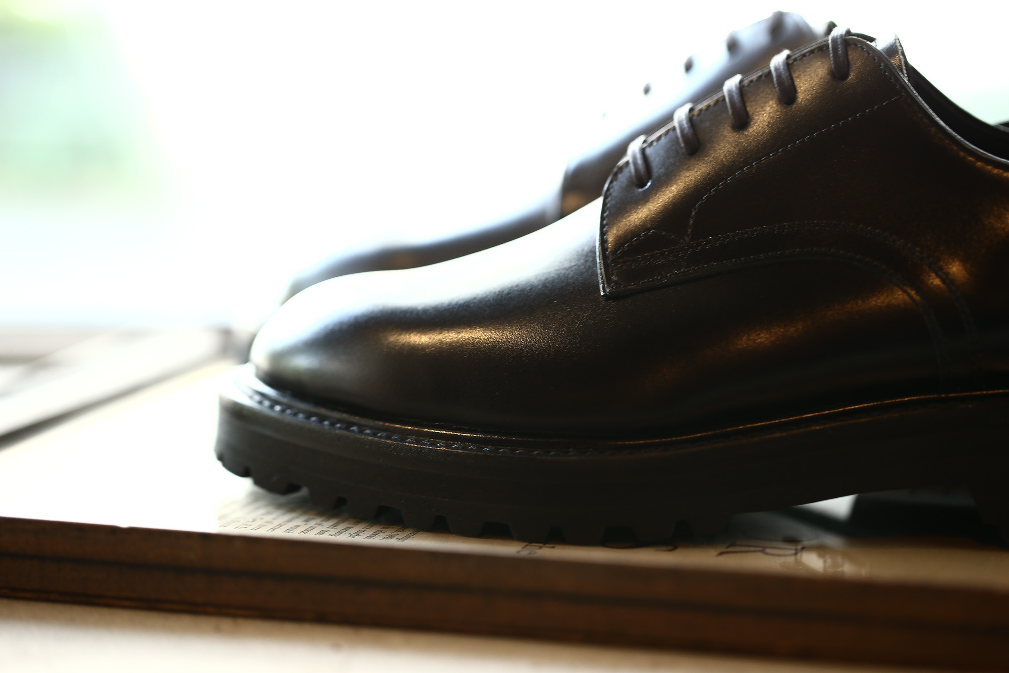 WH(ダブルエイチ) WH-0006(WHS-0006) Plane Toe Shoes  (干場氏 スペシャル モデル) Birdie Last(バーディラスト) ANNONAY Vocalou Calf Leather プレーントゥ シューズ BLACK(ブラック) MADE IN JAPAN(日本製) 2018 春夏新作 【干場氏、坪内氏の直筆サイン入り】【Alto e Diritto限定 スペシャルアイテム】wh 干場さん 干場スペシャル FORZASTYLE フォルザスタイル 愛知 名古屋 Alto e Diritto アルト エ デリット