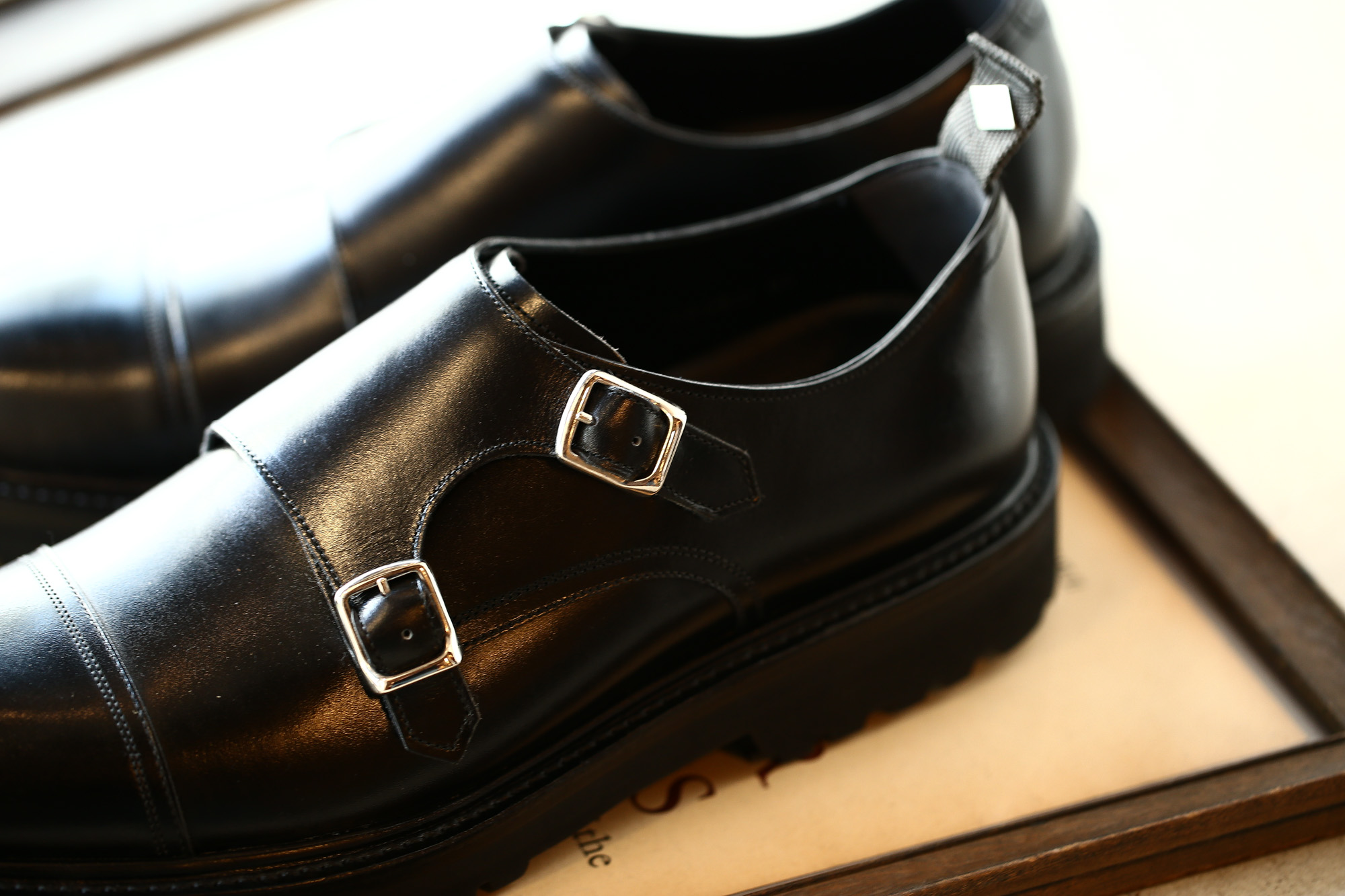 WH (ダブルエイチ) 【WH-0300(WHS-0300)】 Double Monk Strap Shoes (干場氏 スペシャル モデル) Cruise Last (クルーズラスト) ダブルモンクストラップシューズ BLACK (ブラック) MADE IN JAPAN (日本製) 2018 春夏新作 【干場氏、坪内氏の直筆サイン入り】【Alto e Diritto限定 スペシャルアイテム】 wh 干場さん 干場スペシャル FORZASTYLE フォルザスタイル 愛知 名古屋 Alto e Diritto アルト エ デリット