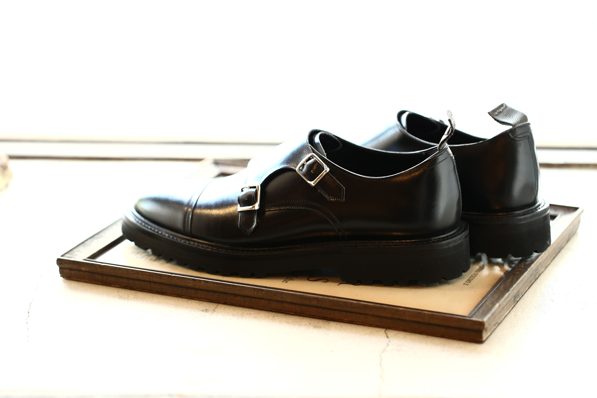 WH (ダブルエイチ) 【WH-0300(WHS-0300)】 Double Monk Strap Shoes (干場氏 スペシャル モデル) Cruise Last (クルーズラスト) ダブルモンクストラップシューズ BLACK (ブラック) MADE IN JAPAN (日本製) 2018 春夏新作 【干場氏、坪内氏の直筆サイン入り】【Alto e Diritto限定 スペシャルアイテム】 wh 干場さん 干場スペシャル FORZASTYLE フォルザスタイル 愛知 名古屋 Alto e Diritto アルト エ デリット