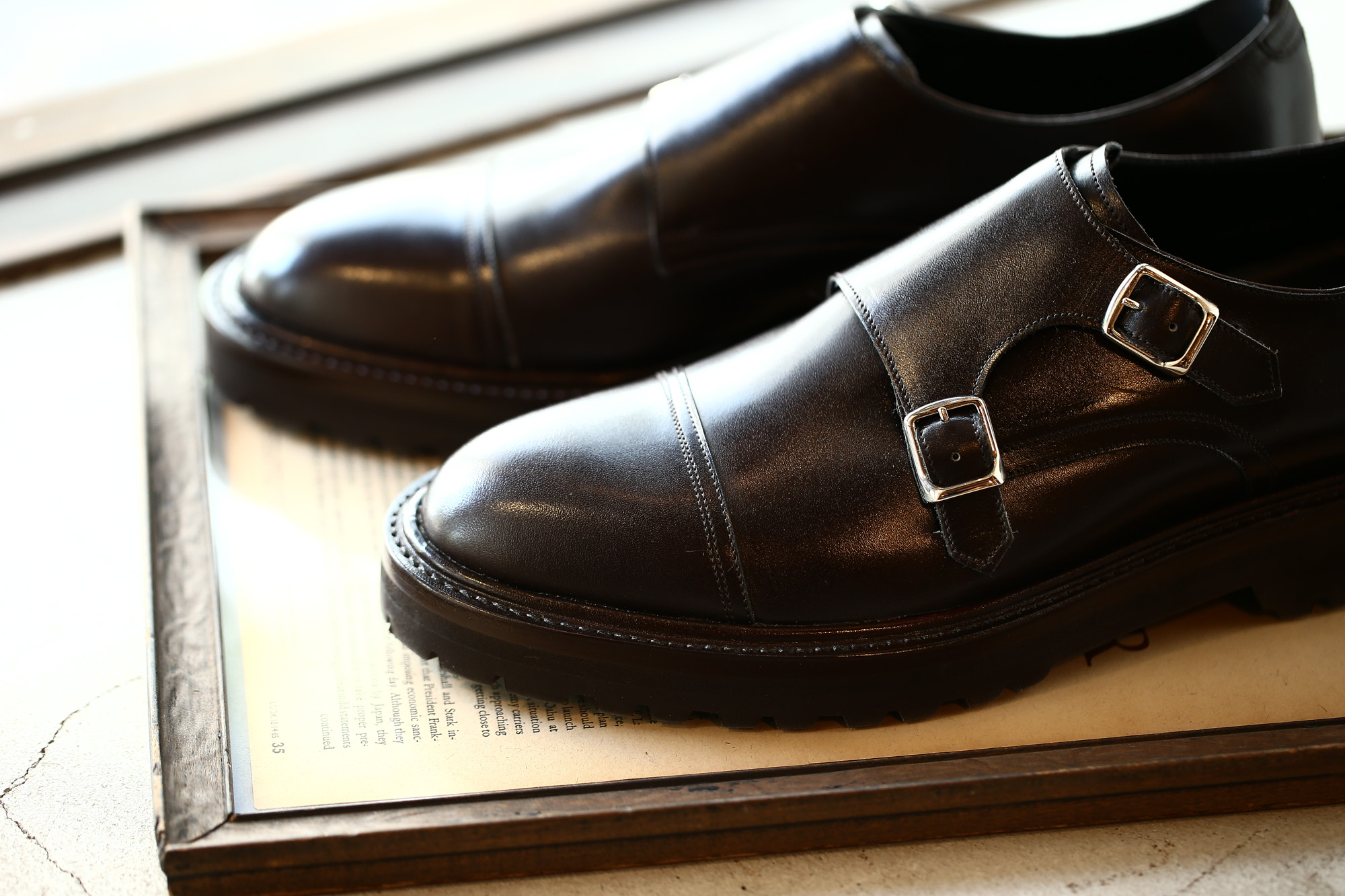 WH (ダブルエイチ) 【WH-0300(WHS-0300)】 Double Monk Strap Shoes (干場氏 スペシャル モデル) Cruise Last (クルーズラスト) ダブルモンクストラップシューズ DARK BROWN(ダークブラウン) MADE IN JAPAN (日本製) 2018 春夏新作 【干場氏、坪内氏の直筆サイン入り】【Alto e Diritto限定 スペシャルアイテム】 wh 干場さん 干場スペシャル FORZASTYLE フォルザスタイル 愛知 名古屋 Alto e Diritto アルト エ デリット