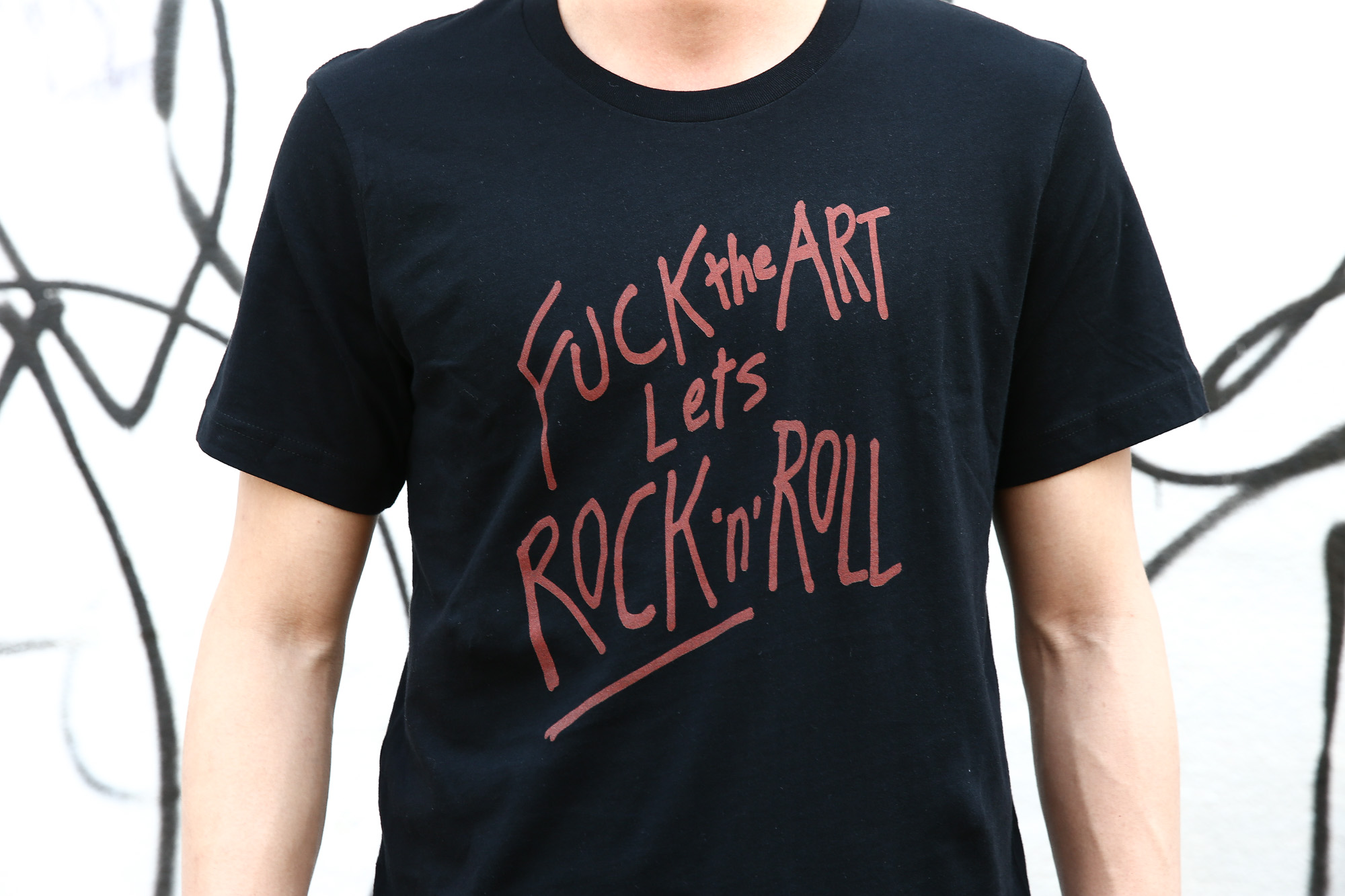 WORN FREE (ウォーンフリー) FUCK the ART Lets ROCK’n’ROLL Rod Stewart(ロッド・スチュワート) 1985 NEW YORK プリントTシャツ バンドTシャツ   ロックTシャツ BLACK (ブラック) MADE IN USA (アメリカ製)　2018春夏新作 wornfree ウォーンフリー 愛知　名古屋 Alto e Diritto アルト エ デリット nirvana kurtcobain bandtee rocktee