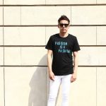 WORN FREE(ウォーンフリー) PASSION IS A FASHION The Clash(ザ・クラッシュ) Joe Strummer(ジョー・ストラマー) 1977 NEW YORK プリントTシャツ バンドTシャツ ロックTシャツ BLACK(ブラック) MADE IN USA (アメリカ製) 2018春夏のイメージ