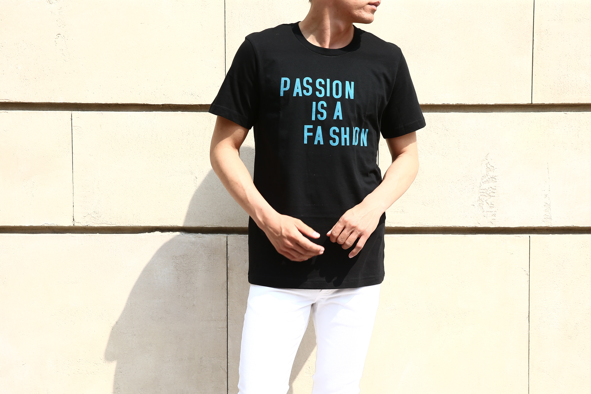 WORN FREE(ウォーンフリー) PASSION IS A FASHION The Clash(ザ・クラッシュ) Joe Strummer(ジョー・ストラマー) 1977 NEW YORK プリントTシャツ バンドTシャツ ロックTシャツ BLACK(ブラック) MADE IN USA (アメリカ製) 2018春夏 wornfree ウォーンフリー 愛知　名古屋 Alto e Diritto アルト エ デリット theclash ザクラッシュ joestrummer ジョーストラマー