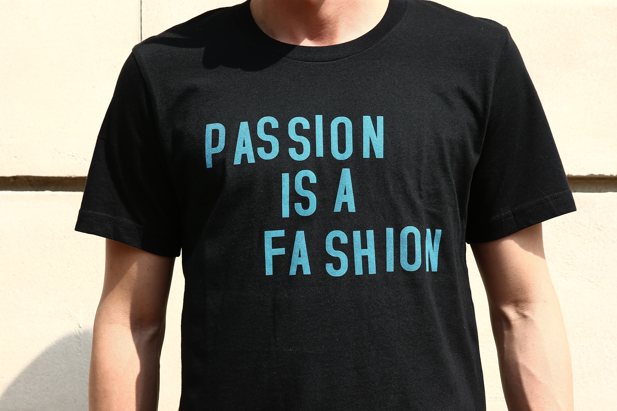 WORN FREE(ウォーンフリー) PASSION IS A FASHION The Clash(ザ・クラッシュ) Joe Strummer(ジョー・ストラマー) 1977 NEW YORK プリントTシャツ バンドTシャツ ロックTシャツ BLACK(ブラック) MADE IN USA (アメリカ製) 2018春夏 wornfree ウォーンフリー 愛知　名古屋 Alto e Diritto アルト エ デリット theclash ザクラッシュ joestrummer ジョーストラマー