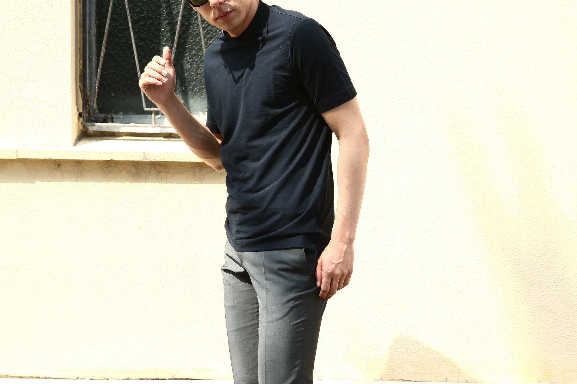 ZANONE (ザノーネ) Crew Neck T-shirt (クルーネックTシャツ) ice cotton アイスコットン Tシャツ NAVY (ネイビー・Z0542) MADE IN ITALY(イタリア製) 2018 春夏新作 zanone ザノーネ 愛知 名古屋 Alto e Diritto アルト エ デリット