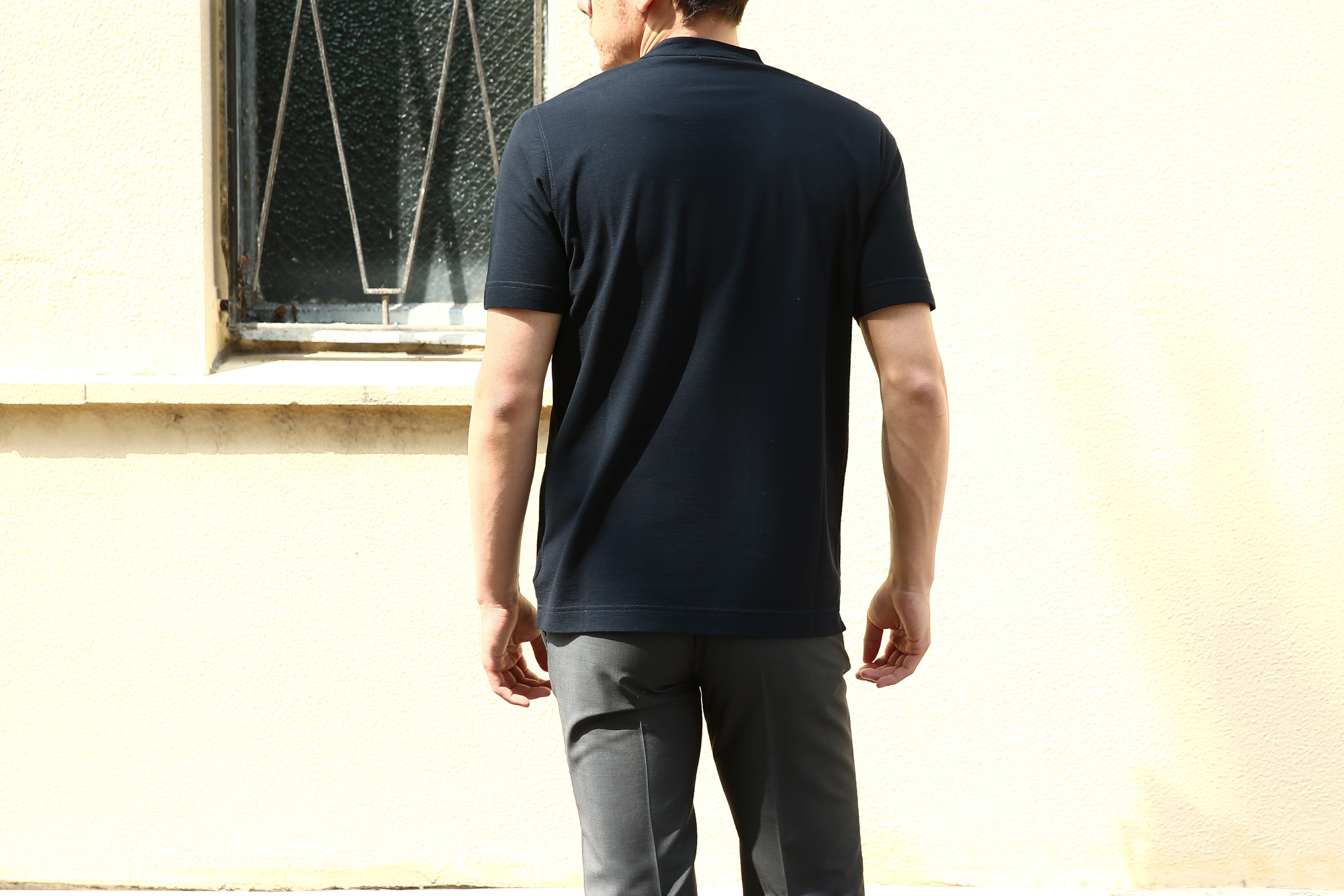 ZANONE (ザノーネ) Crew Neck T-shirt (クルーネックTシャツ) ice cotton アイスコットン Tシャツ NAVY (ネイビー・Z0542) MADE IN ITALY(イタリア製) 2018 春夏新作 zanone ザノーネ 愛知 名古屋 Alto e Diritto アルト エ デリット