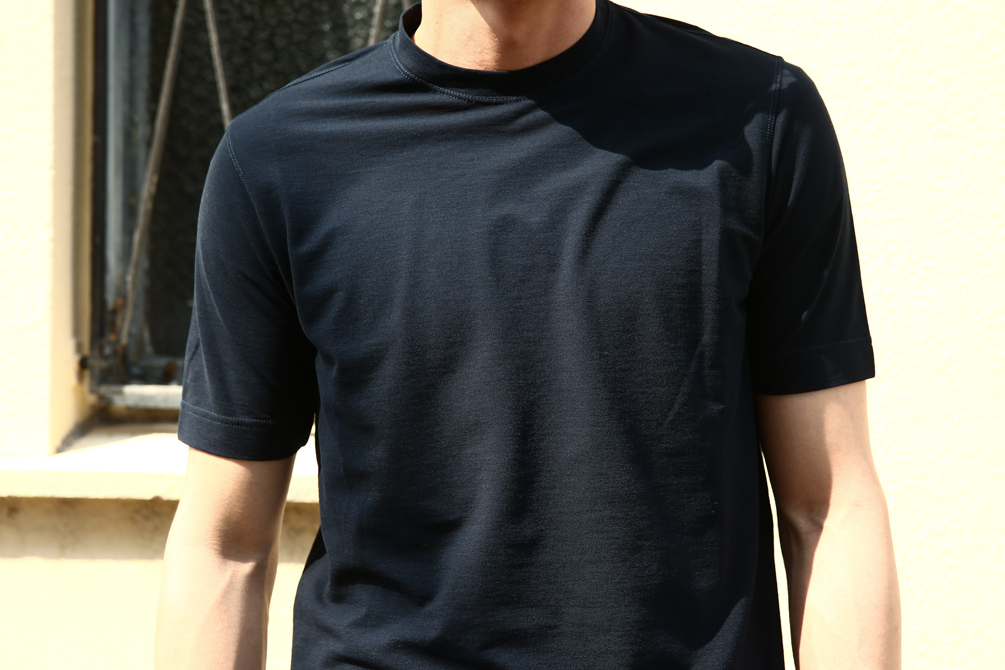 ZANONE (ザノーネ) Crew Neck T-shirt (クルーネックTシャツ) ice cotton アイスコットン Tシャツ NAVY (ネイビー・Z0542) MADE IN ITALY(イタリア製) 2018 春夏新作 zanone ザノーネ 愛知 名古屋 Alto e Diritto アルト エ デリット