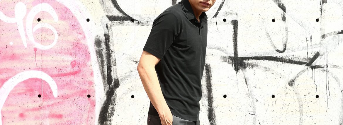 ZANONE (ザノーネ) Polo Shirt ice cotton アイスコットン ポロシャツ BLACK (ブラック・Z0015) made in italy (イタリア製) 2018 春夏新作 愛知 名古屋 ZODIAC ゾディアック ポロ ニットポロ