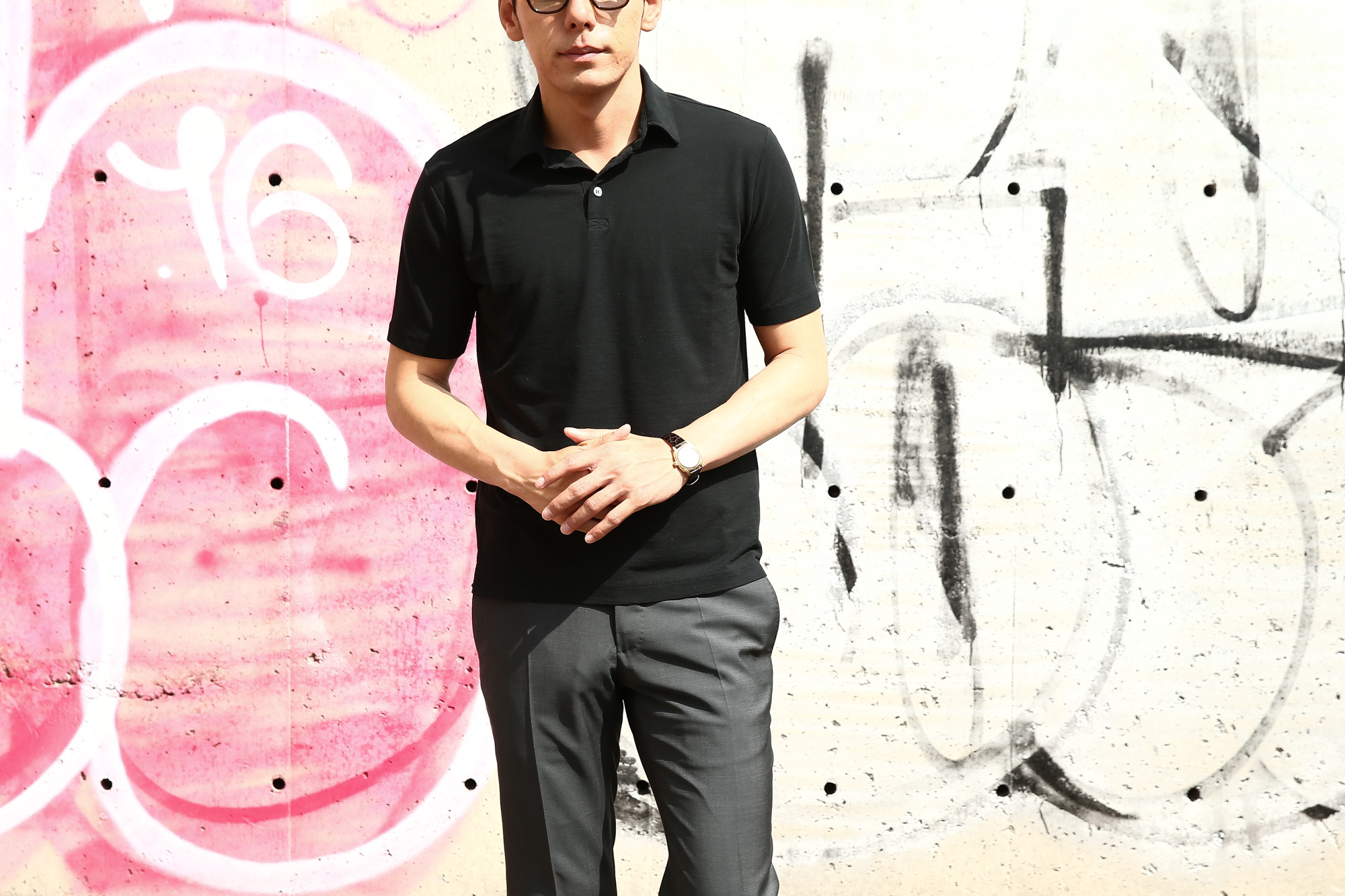 ZANONE (ザノーネ) Polo Shirt ice cotton アイスコットン ポロシャツ BLACK (ブラック・Z0015) made in italy (イタリア製) 2018 春夏新作 愛知 名古屋 Alto e Diritto アルト エ デリット ポロ ニットポロ