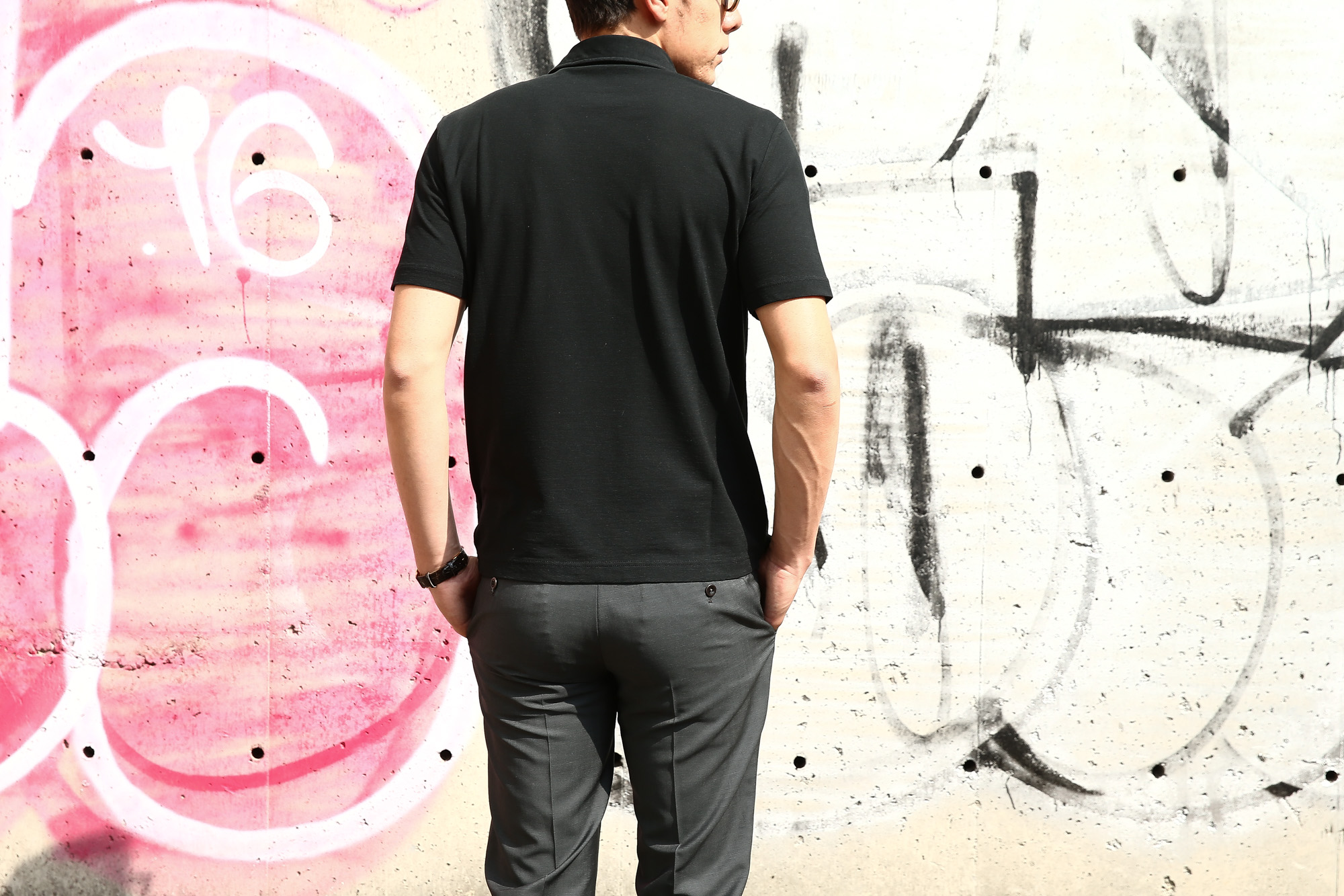 ZANONE (ザノーネ) Polo Shirt ice cotton アイスコットン ポロシャツ BLACK (ブラック・Z0015) made in italy (イタリア製) 2018 春夏新作 愛知 名古屋 Alto e Diritto アルト エ デリット ポロ ニットポロ