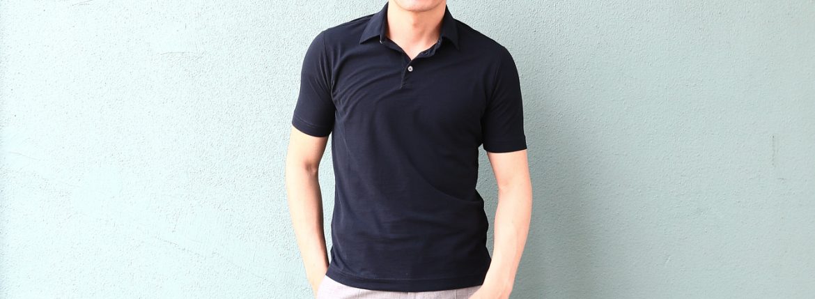 ZANONE (ザノーネ) Polo Shirt ice cotton アイスコットン ポロシャツ NAVY (ネイビー・Z0542) made in italy (イタリア製) 2018 春夏新作 愛知 名古屋 ZODIAC ゾディアック ポロ ニットポロ