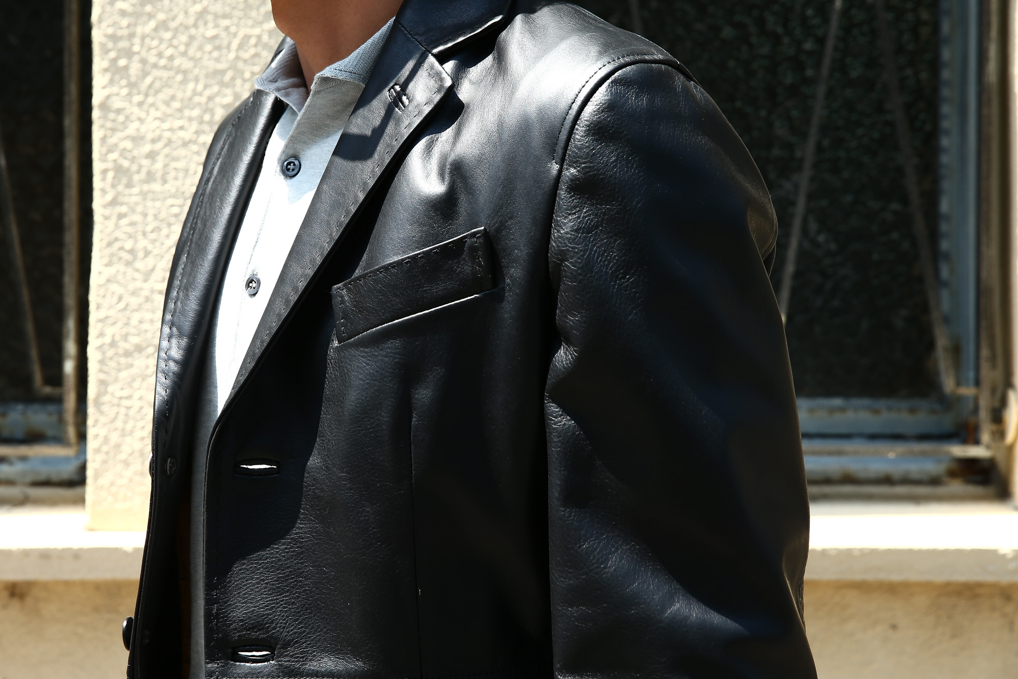 CINQUANTA (チンクアンタ) H613 SINGLE TAILORED JACKET CAVALLO (シングル テーラード ジャケット) ホースレザー ジャケット BLACK (ブラック・999) Made in italy (イタリア製) 2018 秋冬 【ご予約受付中】cinquanta チンクアンタ レザージャケット ジャケット 愛知 名古屋 Alto e Diritto アルト エ デリット