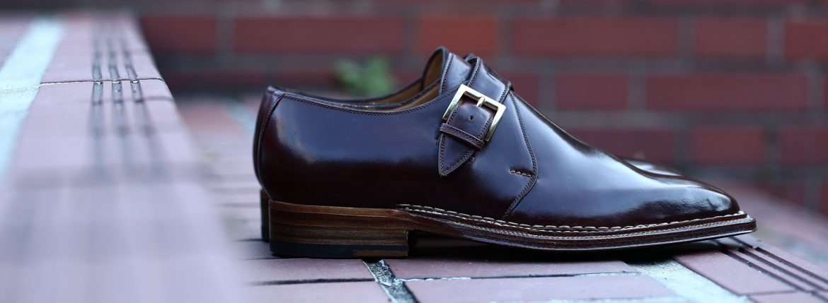 ENZO BONAFE (エンツォボナフェ) 【ART.3721】Single Monk Strap Shoes シングルモンクストラップシューズ CORDOVAN コードバン ノルベジェーゼ製法 ドレスシューズ No.4(#4) made in italy (イタリア製) 2018 春夏新作のイメージ