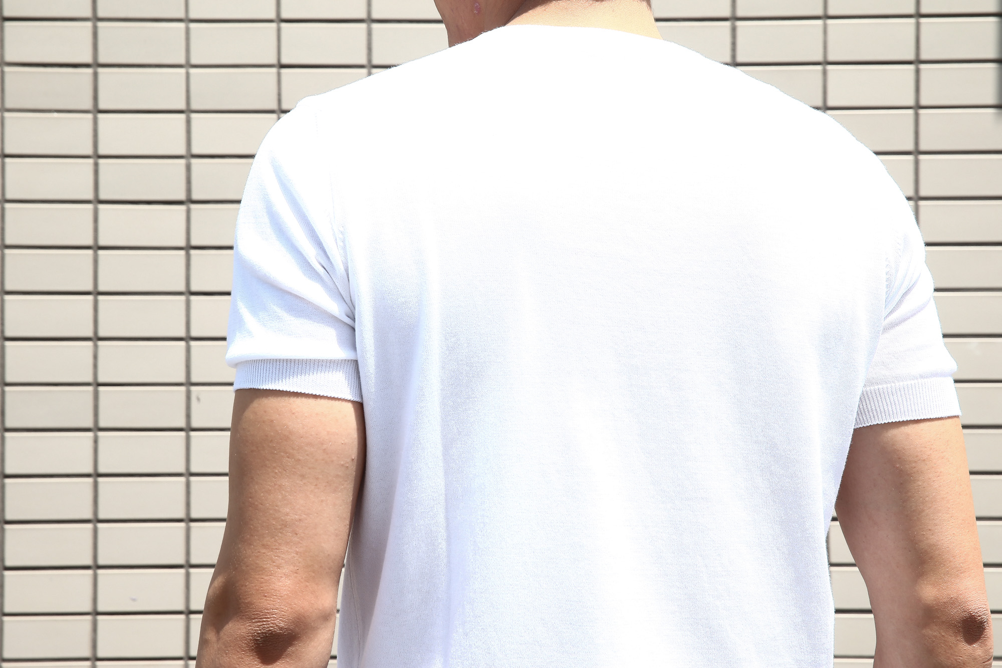 Gran Sasso (グランサッソ) Fresh Cotton T-shirt (フレッシュコットン Tシャツ) FRESH COTTON (フレッシュコットン) コットン ニット Tシャツ WHITE (ホワイト・002) made in italy (イタリア製) 2018 春夏新作 gransasso 愛知 名古屋 Alto e Diritto アルト エ デリット ニットTee