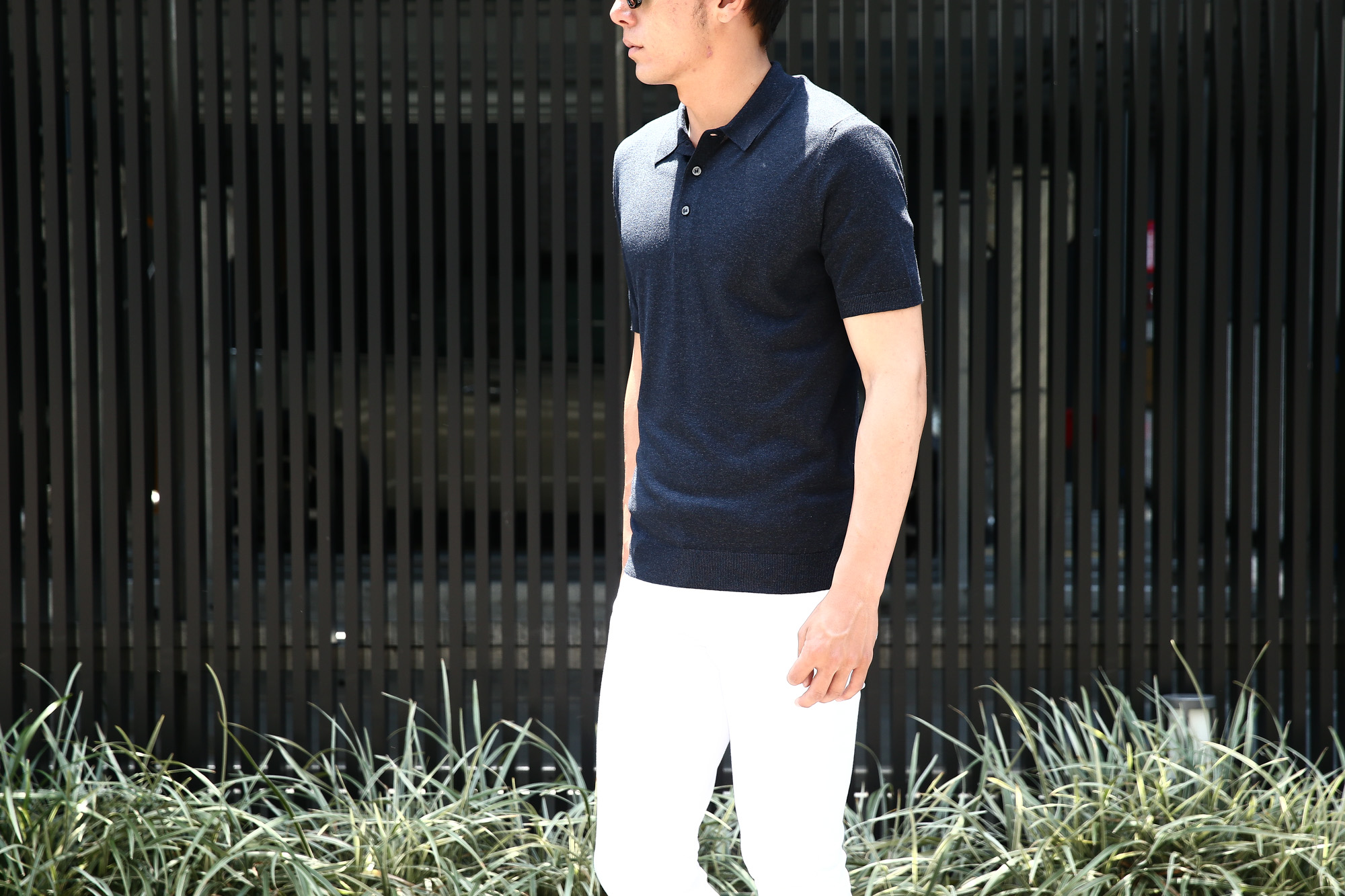 Gran Sasso (グランサッソ) Silk Knit Polo Shirt (シルクニット 