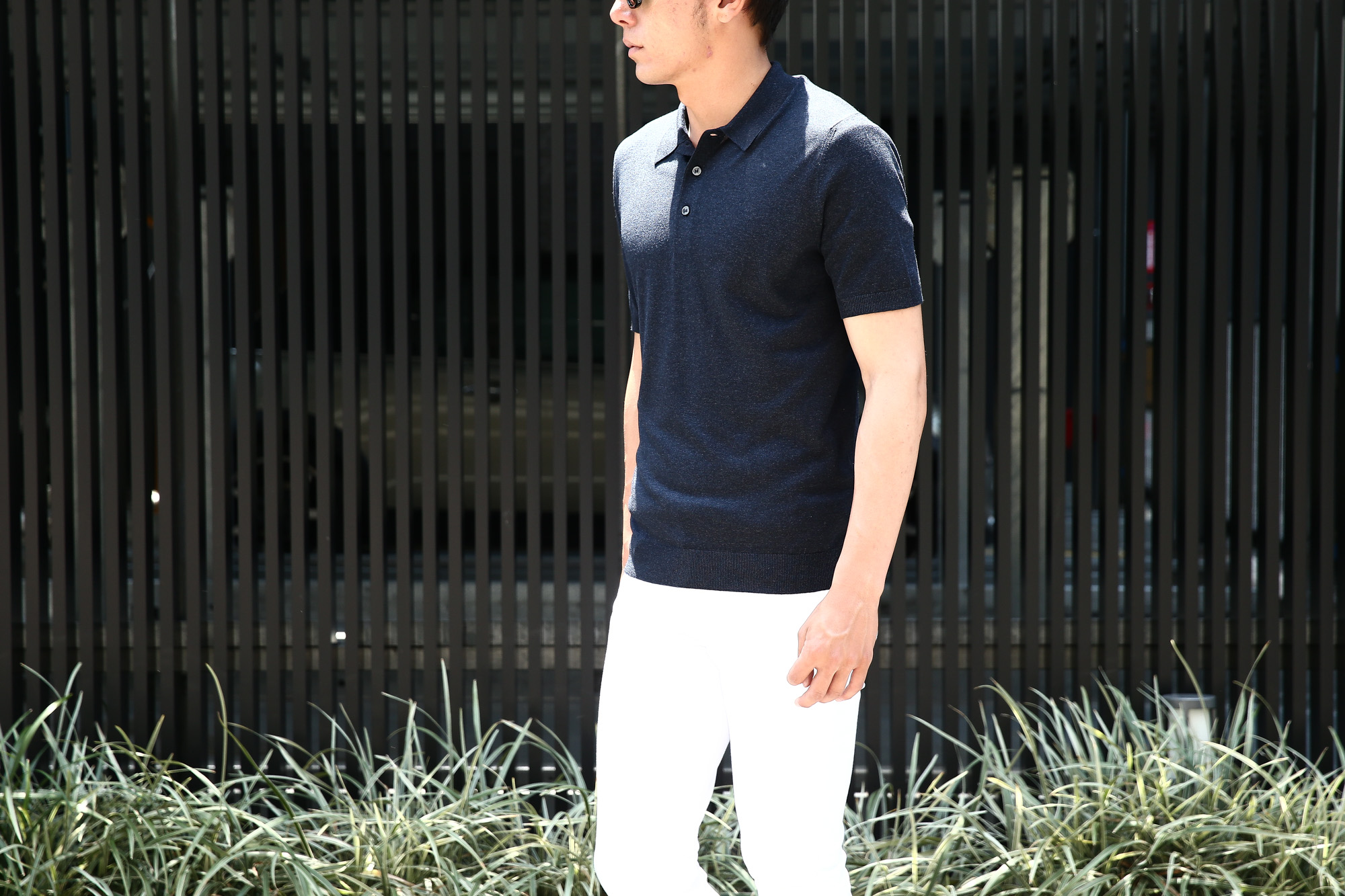 Gran Sasso (グランサッソ) Silk Knit Polo Shirt (シルクニット ポロシャツ) SETA (シルク 100%) シルク ニット ポロシャツ NAVY (ネイビー・597) made in italy (イタリア製) 2018 春夏新作  gransasso グランサッソ 愛知 名古屋 Alto e Diritto アルト エ デリット 44,46,48,50,52,54