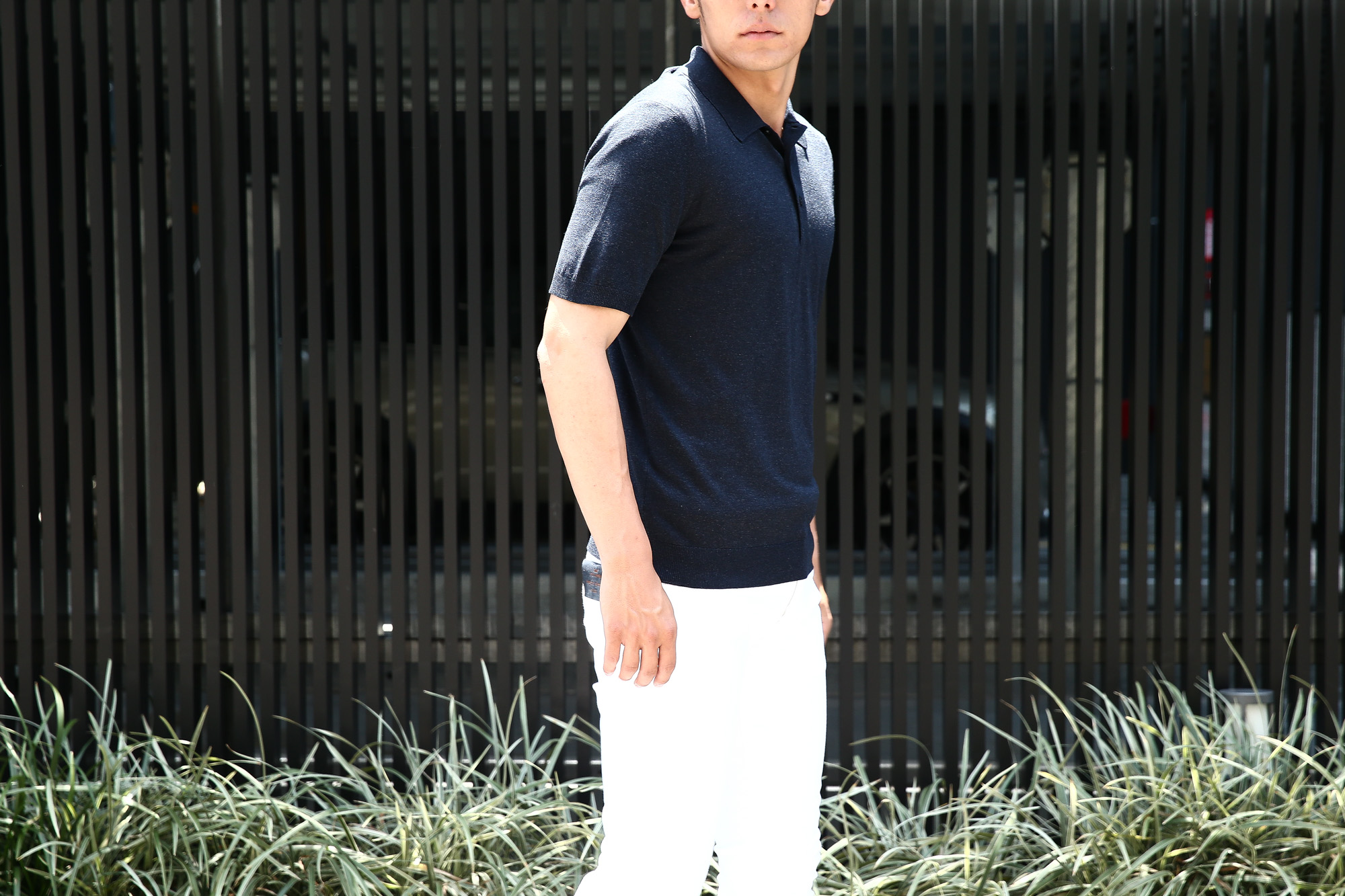 Gran Sasso (グランサッソ) Silk Knit Polo Shirt (シルクニット ポロシャツ) SETA (シルク 100%) シルク ニット ポロシャツ NAVY (ネイビー・597) made in italy (イタリア製) 2018 春夏新作  gransasso グランサッソ 愛知 名古屋 Alto e Diritto アルト エ デリット 44,46,48,50,52,54