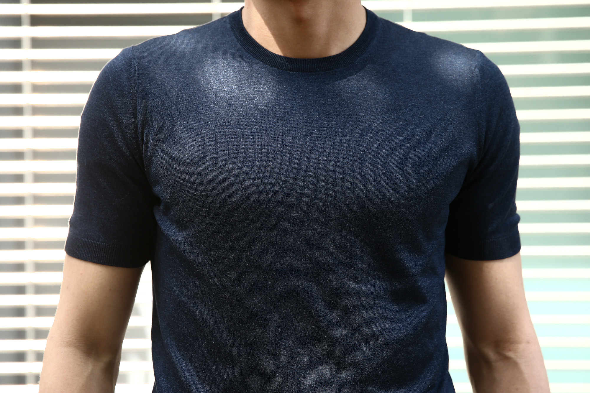 Gran Sasso (グランサッソ) Silk Knit T-shirt (シルクニット Tシャツ) SETA (シルク 100%