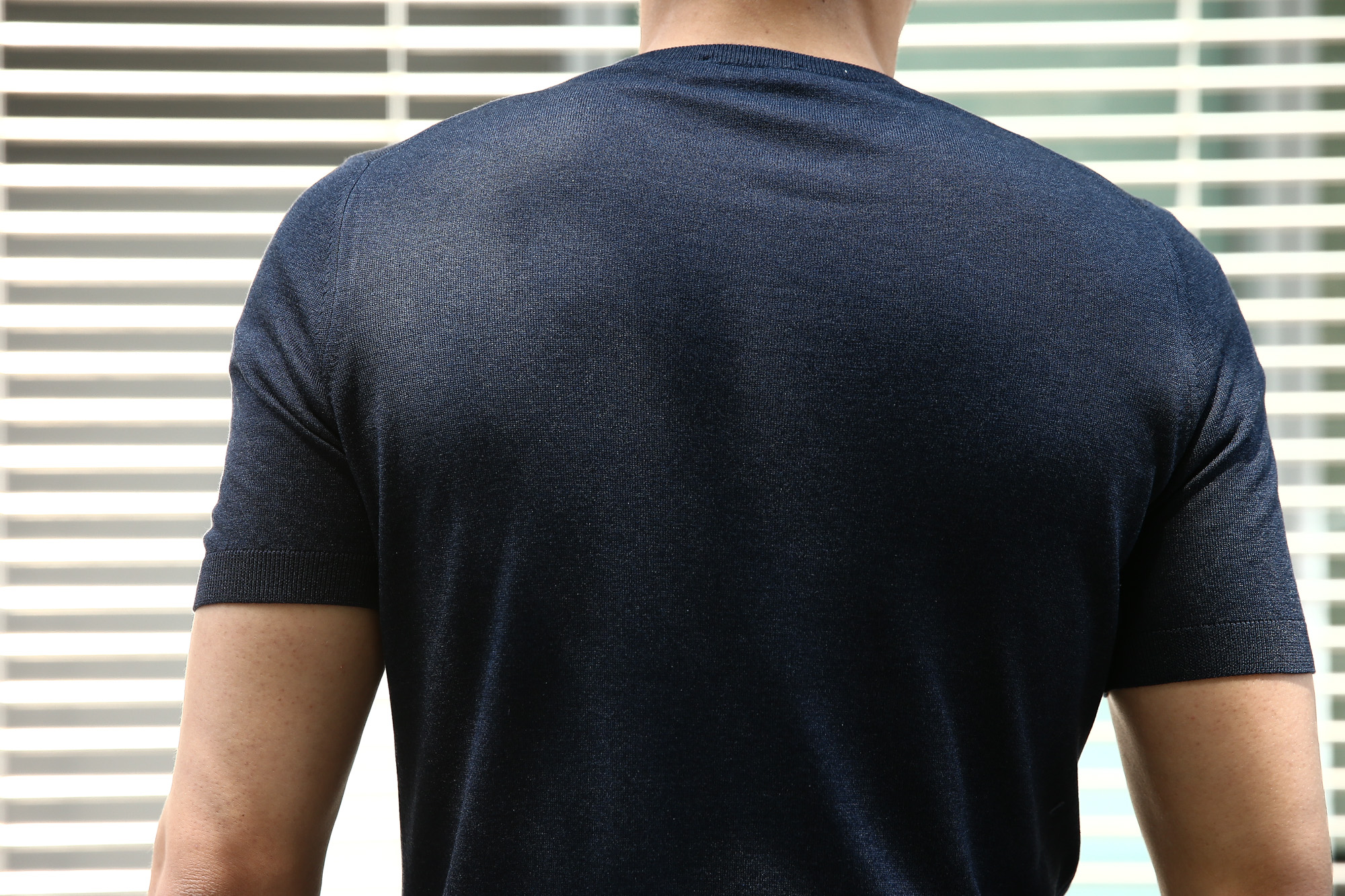 Gran Sasso (グランサッソ) Silk Knit T-shirt (シルクニット Tシャツ) SETA (シルク 100%) ショートスリーブ シルク ニット Tシャツ NAVY (ネイビー・597) made in italy (イタリア製) 2018 春夏新作 gransasso グランサッソ 愛知 名古屋 Alto e Diritto アルト エ デリット 44,46,48,50,52,54