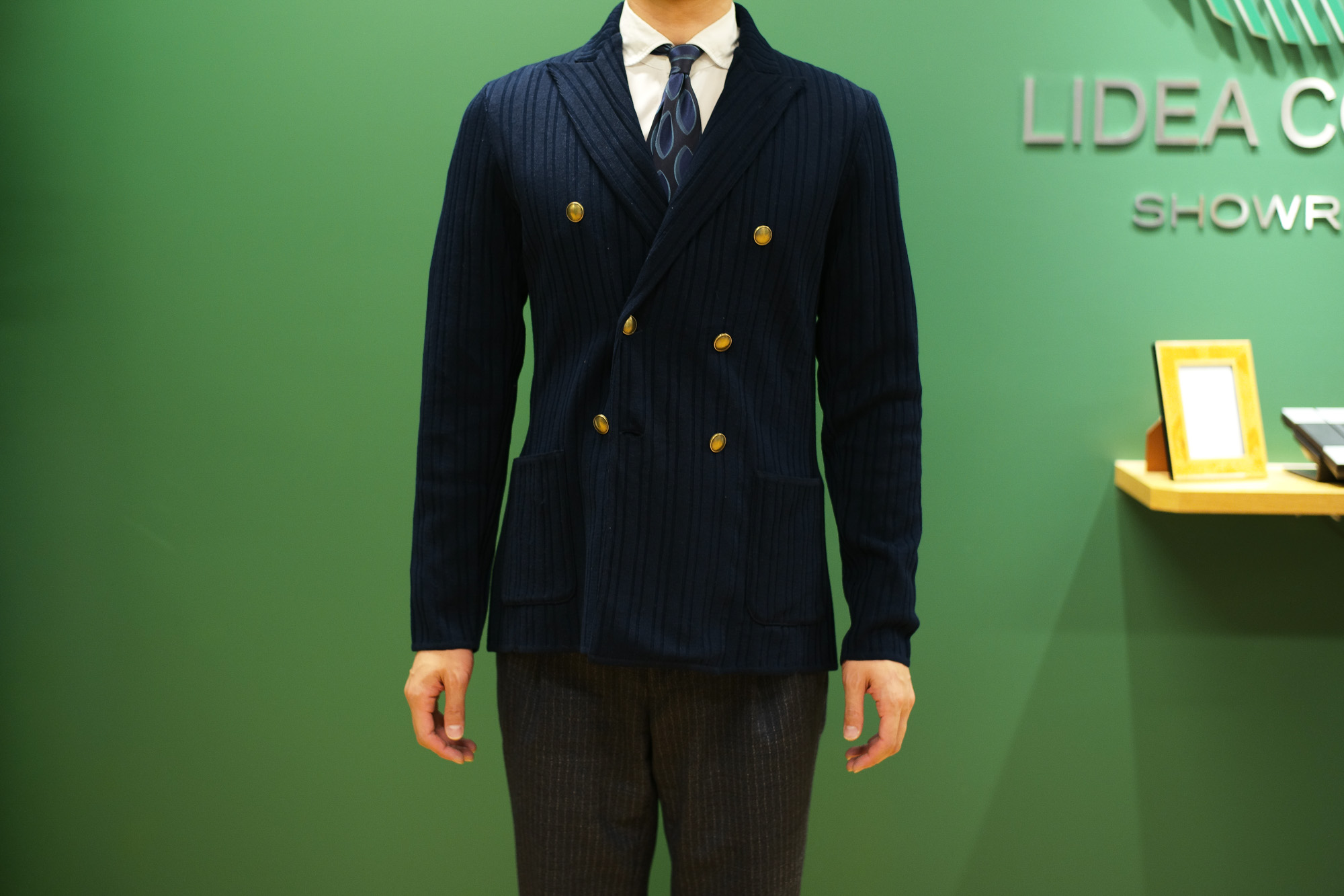 LARDINI / ラルディーニ (2019 春夏 プレ展示会) lardini スーツ ジャケット ルイジラルディーニ 愛知 名古屋 Alto e Diritto アルト エ デリット チェスターコート チェスター シングルチェスター ダブル コート ニットジャケット ジャケット