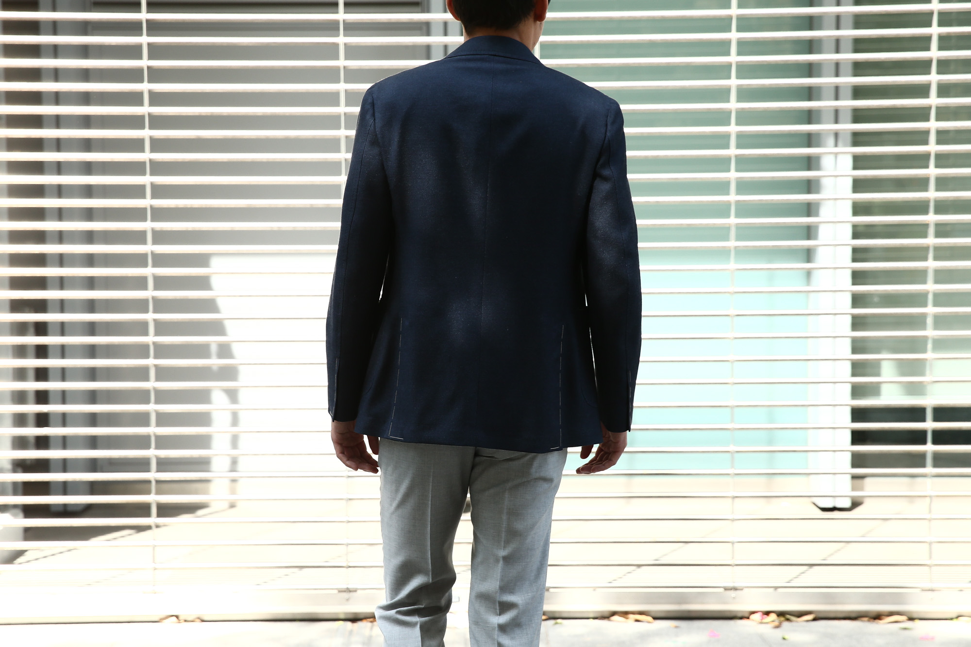 LARDINI (ラルディーニ) SARTORIA (サルトリア) ウールシルク ホップサック 段返り3B ジャケット NAVY (ネイビー・851) Made in italy (イタリア製) 2018 春夏新作 lardini ジャケット 愛知 名古屋 Alto e Diritto アルト エ デリット