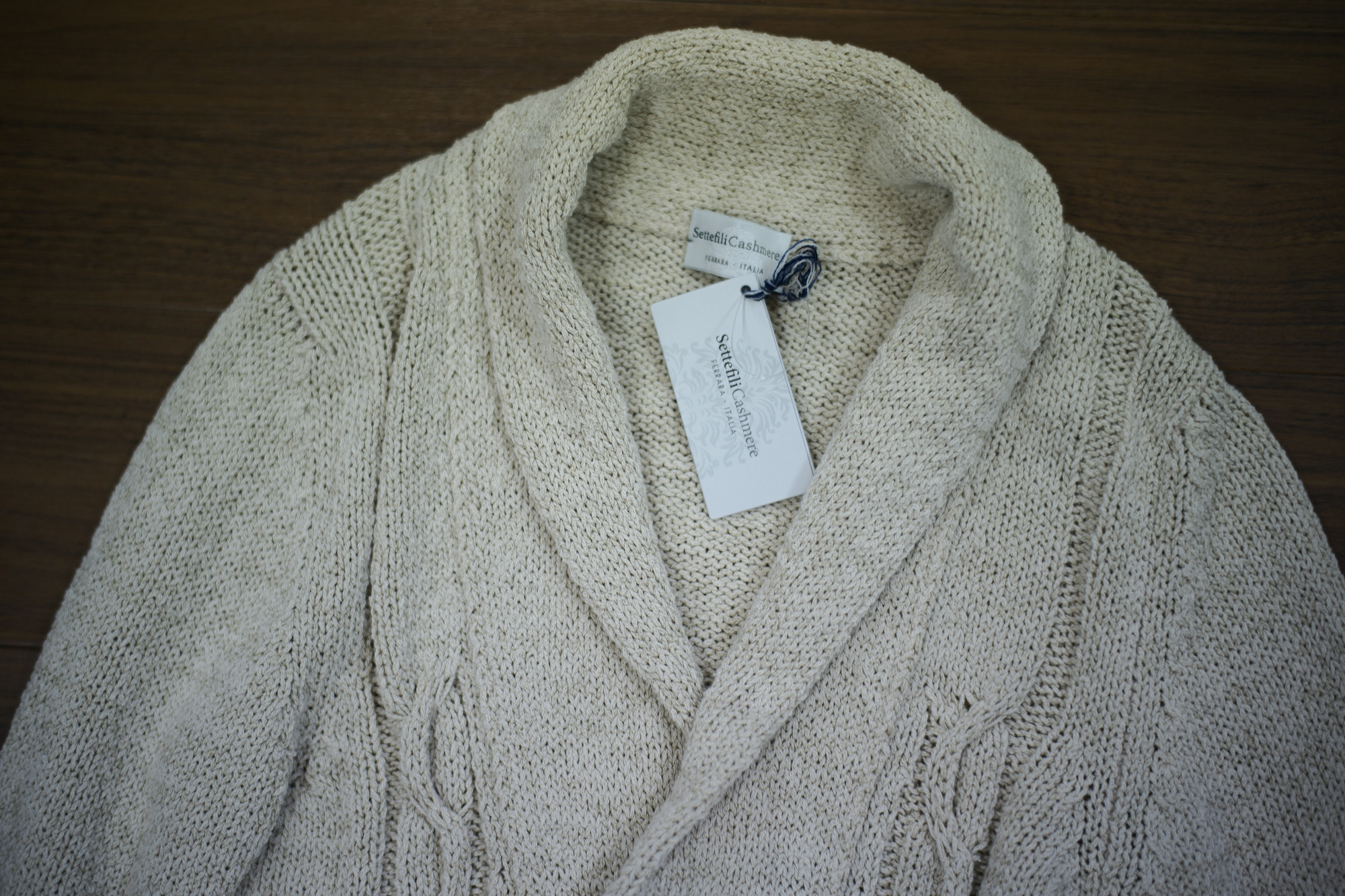 Settefili Cashmere / セッテフィーリ カシミア (2019春夏 プレ展示会) セッテフィーリカシミア 愛知 名古屋 Alto e Diritto アルト エ デリット ニット カシミア ショールカラー カーディガン タートルネック ウルーネック Vネック イタリアカシミア100％ ローゲージ ケーブル編みニット