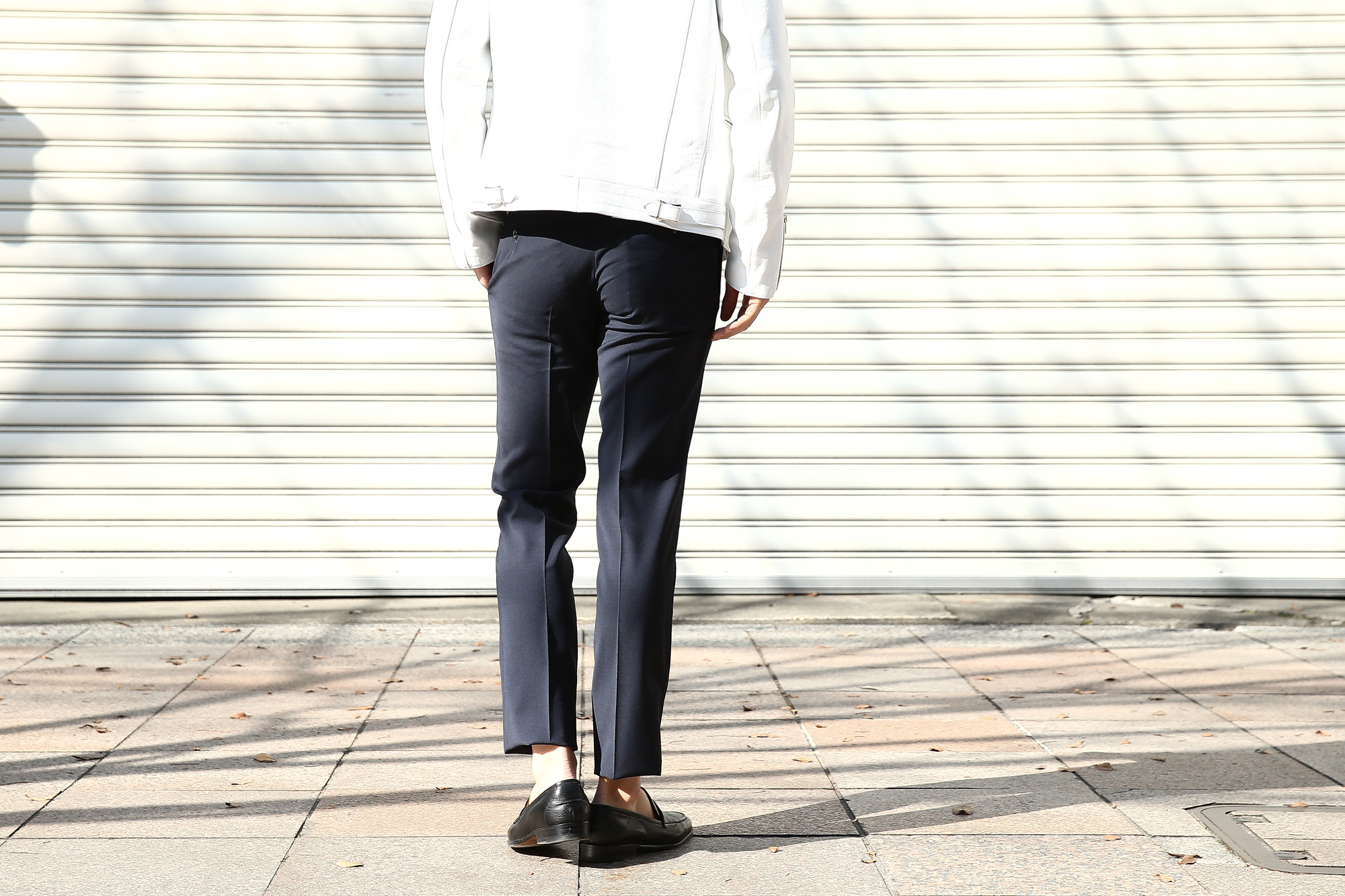 VIGANO (ヴィガーノ) WASHABLE SLACKS (ウォッシャブル スラックス) ウォッシャブル トロピカルウール テーパード 2プリーツ パンツ NAVY (ネイビー・880) 2018 春夏新作  vigano ヴィガーノ 愛知 名古屋 Alto e Diritto アルト エ デリット スラックス グレスラ ネイビースラックス