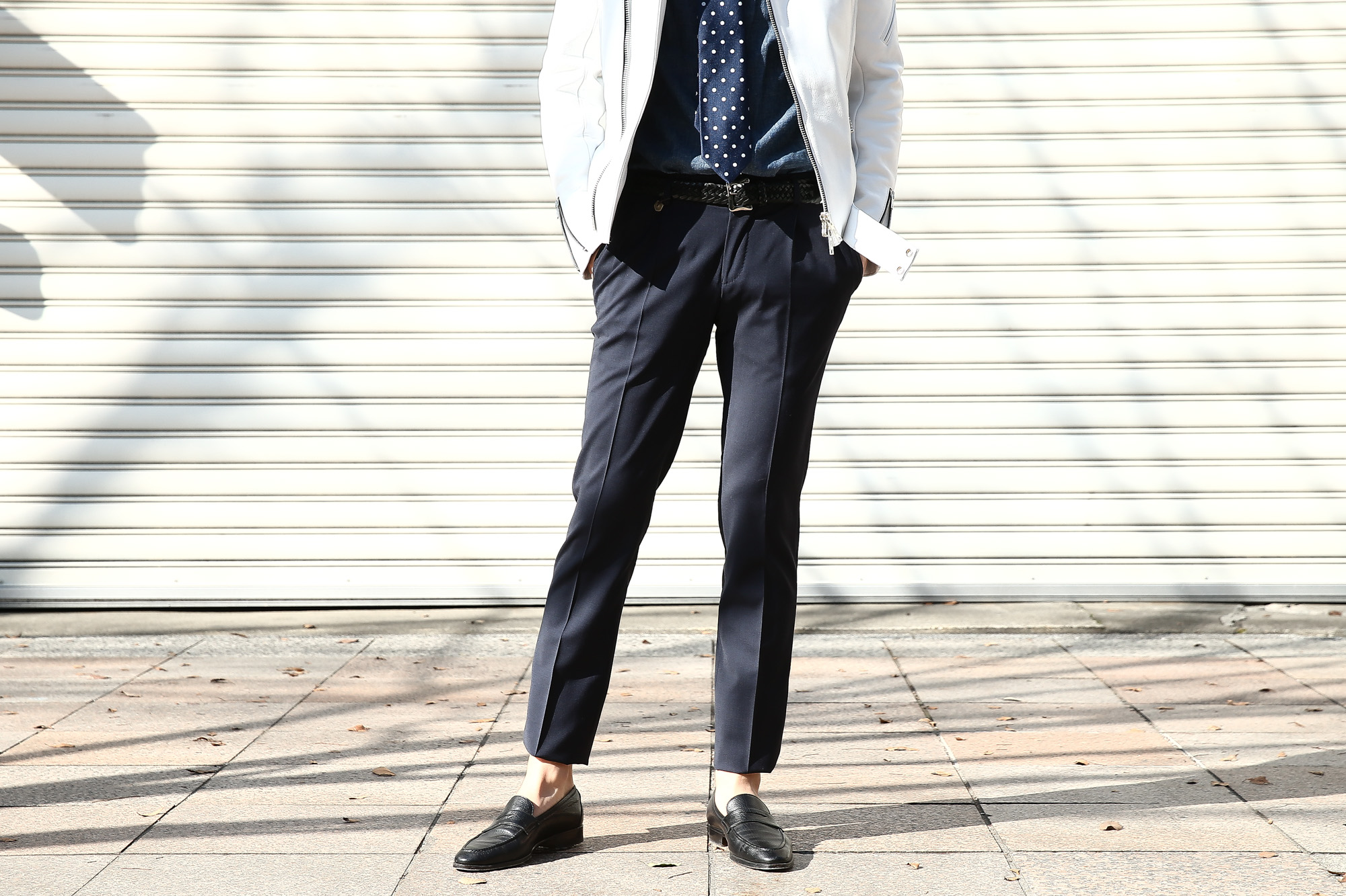 VIGANO (ヴィガーノ) WASHABLE SLACKS (ウォッシャブル スラックス) ウォッシャブル トロピカルウール テーパード 2プリーツ パンツ NAVY (ネイビー・880) 2018 春夏新作  vigano ヴィガーノ 愛知 名古屋 Alto e Diritto アルト エ デリット スラックス グレスラ ネイビースラックス