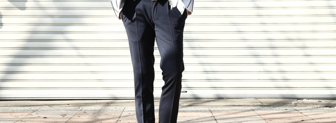 VIGANO (ヴィガーノ) WASHABLE SLACKS (ウォッシャブル スラックス) ウォッシャブル トロピカルウール テーパード 2プリーツ パンツ NAVY (ネイビー・880) 2018 春夏新作 vigano ヴィガーノ 愛知 名古屋 ZODIAC ゾディアック スラックス グレスラ ネイビースラックス