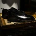 WH(ダブルエイチ) WH-0006(WHS-0006) Plane Toe Shoes  (干場氏 スペシャル モデル) Birdie Last(バーディラスト) ANNONAY Vocalou Calf Leather プレーントゥ シューズ BLACK(ブラック) MADE IN JAPAN(日本製) 2018 春夏新作 【干場氏、坪内氏の直筆サイン入り】【Alto e Diritto限定 スペシャルアイテム】のイメージ