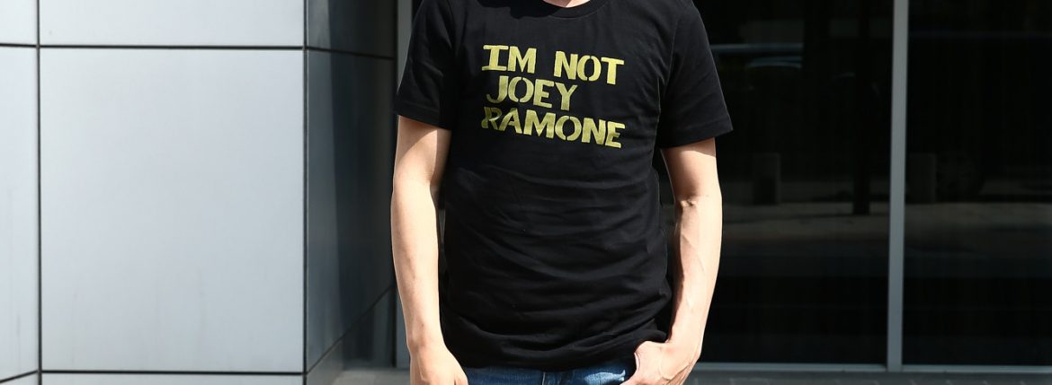 WORN FREE (ウォーンフリー) IM NOT JOEY RAMONE ジョーイ・ラモーン RAMONES ラモーンズ 1977 SAN DEIGO.CA プリントTシャツ バンドTシャツ ロックTシャツ BLACK (ブラック) MADE IN USA (アメリカ製) 2018 春夏新作 wornfree 愛知 名古屋 ZODIAC ゾディアック