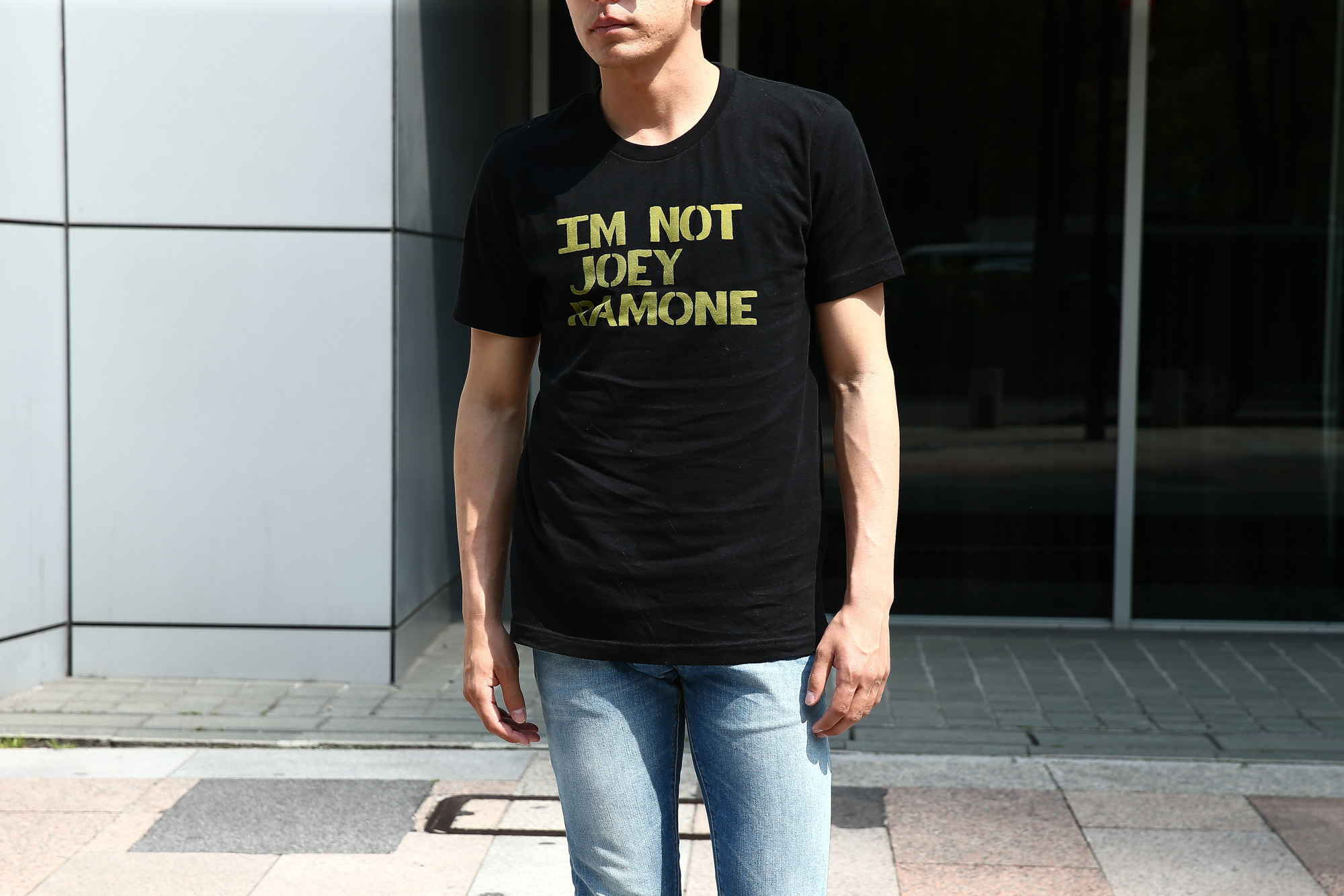 WORN FREE (ウォーンフリー) IM NOT JOEY RAMONE ジョーイ・ラモーン RAMONES ラモーンズ 1977 SAN DEIGO.CA プリントTシャツ バンドTシャツ ロックTシャツ BLACK (ブラック) MADE IN USA (アメリカ製) 2018 春夏新作 wornfree 愛知 名古屋 Alto e Diritto アルト エ デリット