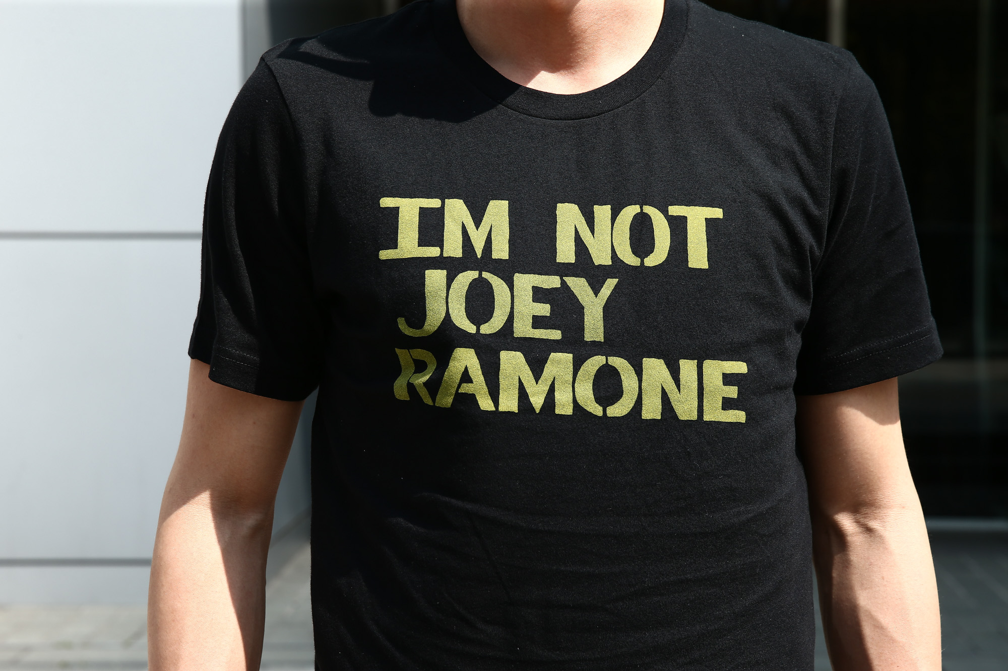 WORN FREE (ウォーンフリー) IM NOT JOEY RAMONE ジョーイ・ラモーン RAMONES ラモーンズ 1977 SAN DEIGO.CA プリントTシャツ バンドTシャツ ロックTシャツ BLACK (ブラック) MADE IN USA (アメリカ製) 2018 春夏新作 wornfree 愛知 名古屋 Alto e Diritto アルト エ デリット