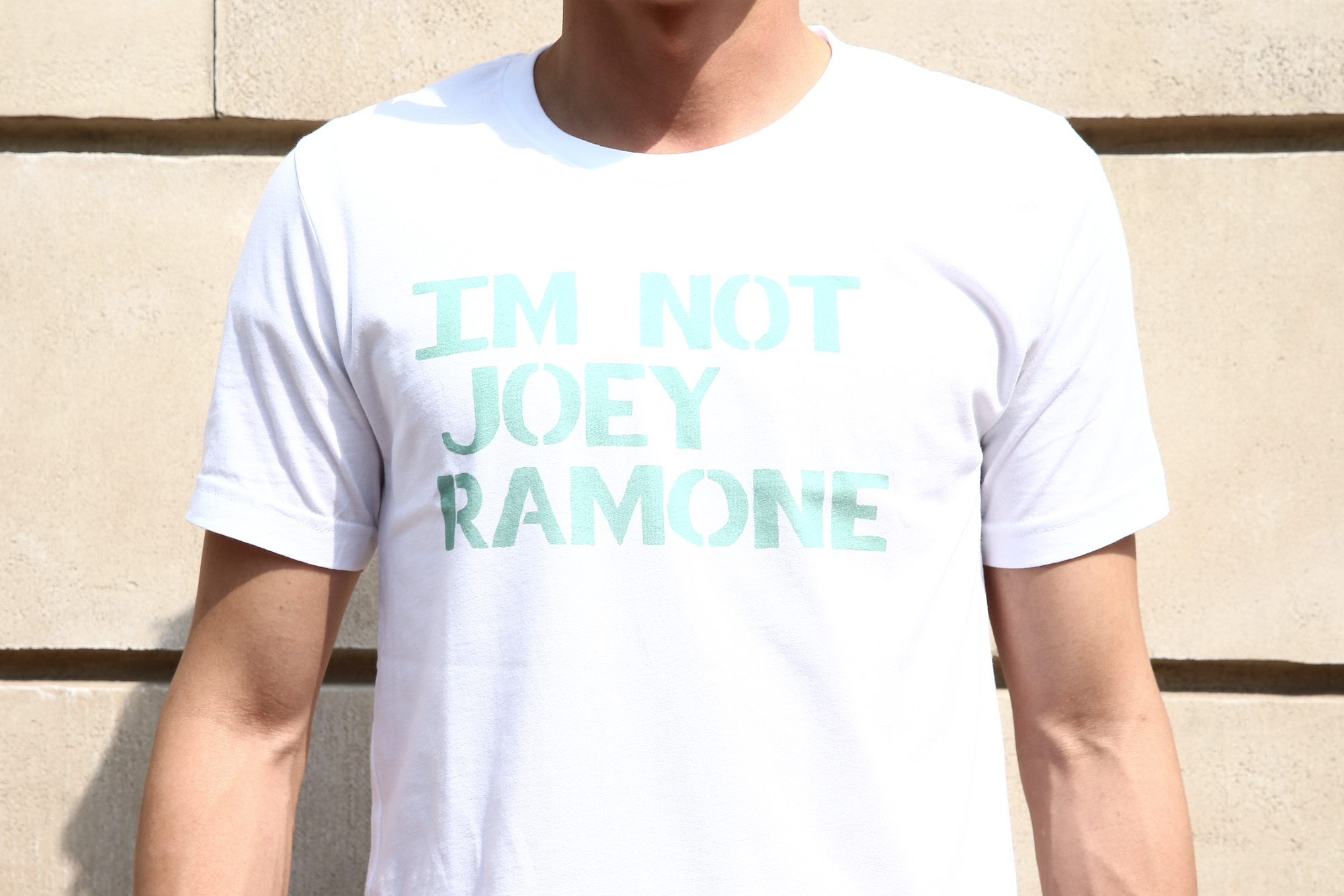 WORN FREE (ウォーンフリー) IM NOT JOEY RAMONE ジョーイ・ラモーン RAMONES ラモーンズ 1977 SAN DEIGO.CA プリントTシャツ バンドTシャツ ロックTシャツ WHITE (ホワイト) MADE IN USA (アメリカ製) 2018 春夏新作 wornfree 愛知 名古屋 Alto e Diritto アルト エ デリット