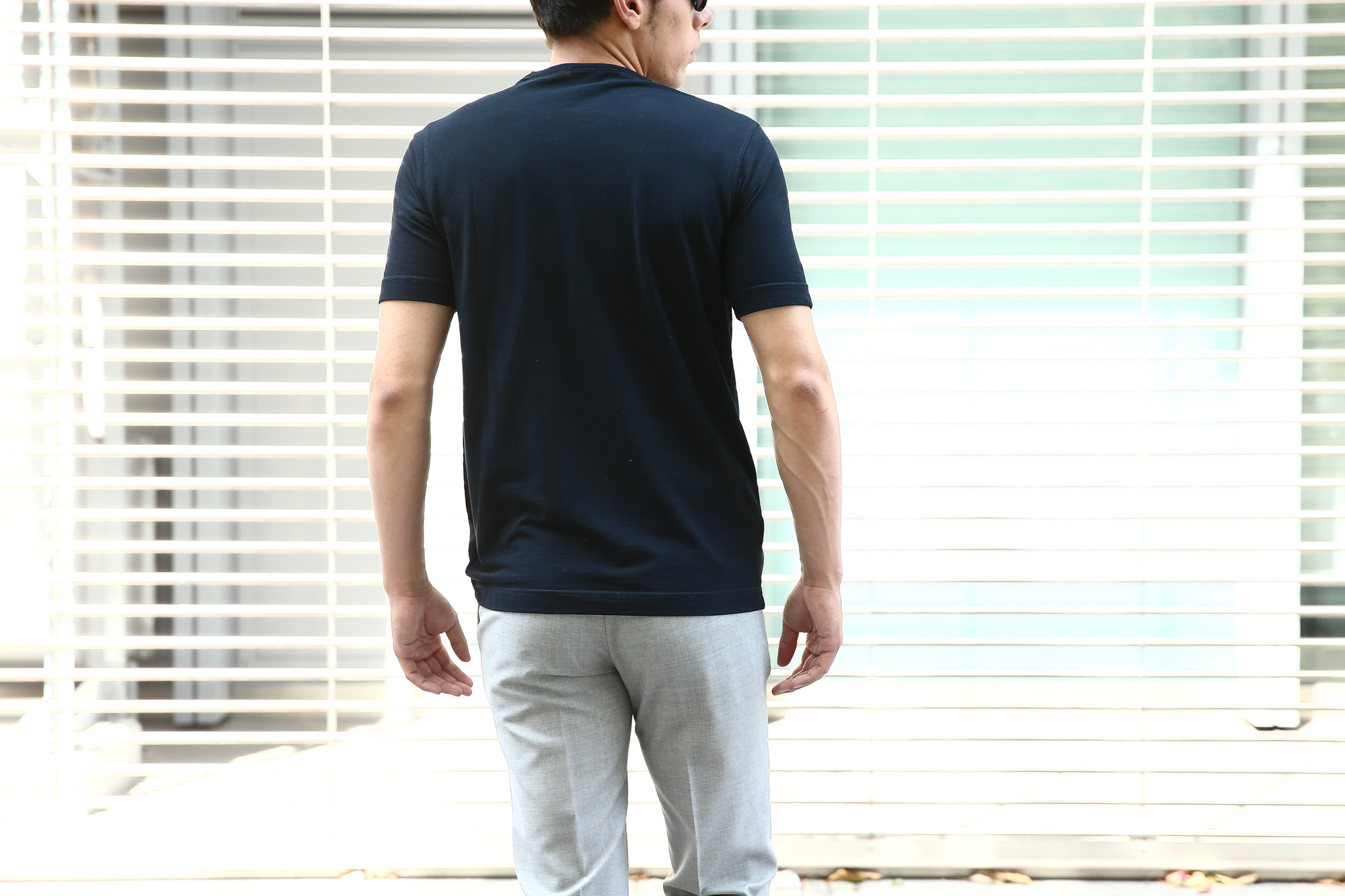  ZANONE (ザノーネ) V-neck T-shirt ice cotton(アイスコットン) 810237 Z0380 VネックTシャツ NAVY (ネイビー・Z0542) MADE IN ITALY(イタリア製) 2018 春夏新作 zanone ザノーネ 愛知 名古屋 Alto e Diritto アルト エ デリット アイスコットン Vネック 