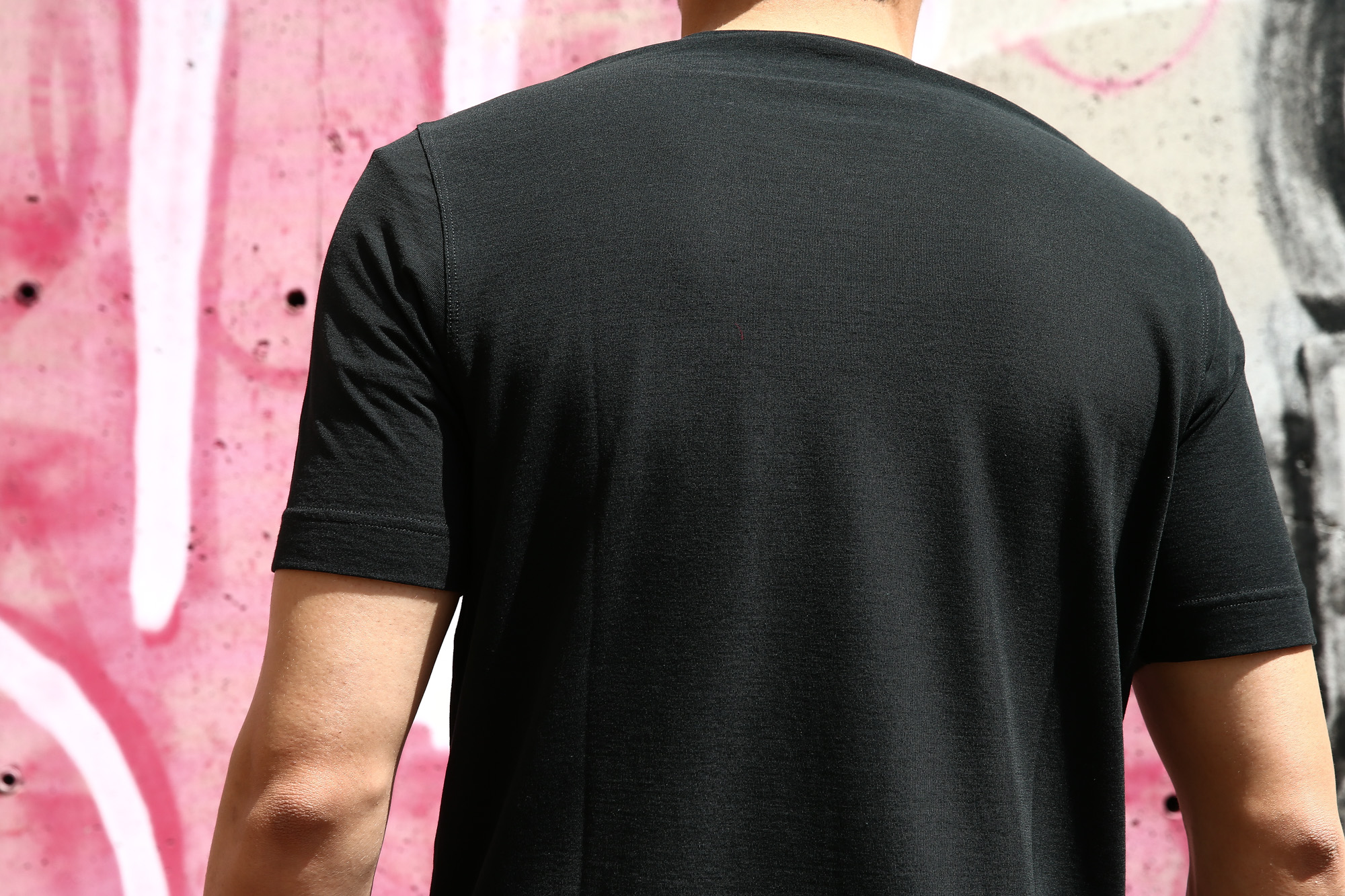 ZANONE (ザノーネ) V-neck T-shirt ice cotton(アイスコットン) 810237 Z0380 VネックTシャツ BLACK (ブラック・Z0015) MADE IN ITALY(イタリア製) 2018 春夏新作 zanone ザノーネ 愛知 名古屋 Alto e Diritto アルト エ デリット アイスコットン Vネック 