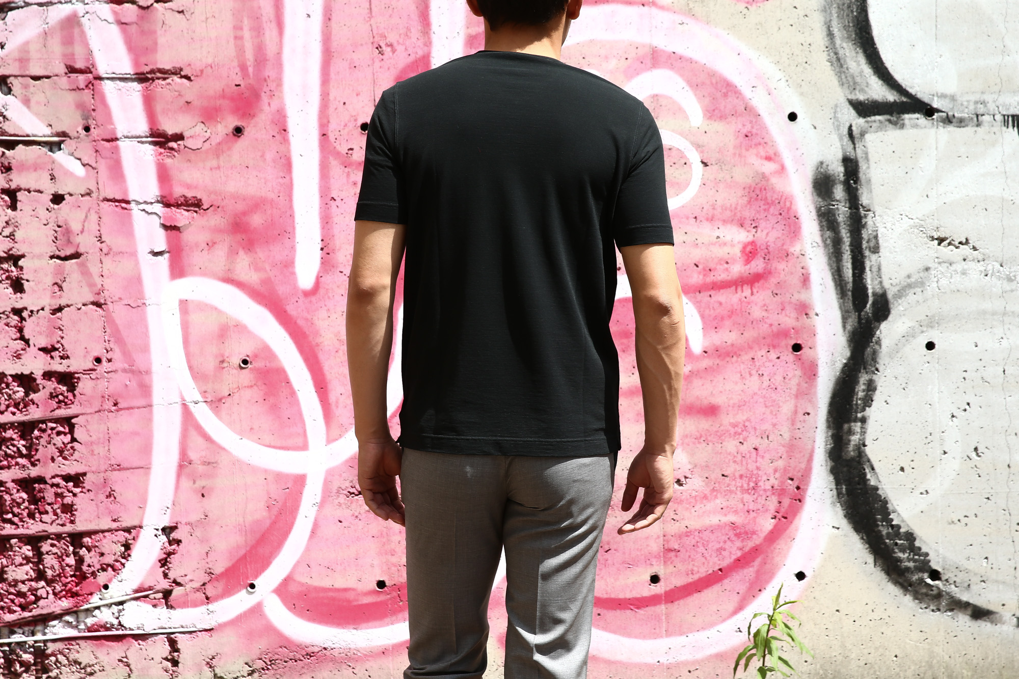 ZANONE (ザノーネ) V-neck T-shirt ice cotton(アイスコットン) 810237 Z0380 VネックTシャツ BLACK (ブラック・Z0015) MADE IN ITALY(イタリア製) 2018 春夏新作 zanone ザノーネ 愛知 名古屋 Alto e Diritto アルト エ デリット アイスコットン Vネック 