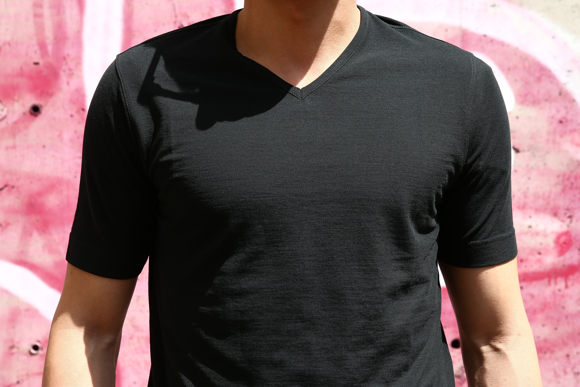 ZANONE (ザノーネ) V-neck T-shirt ice cotton(アイスコットン) 810237 Z0380 VネックTシャツ BLACK (ブラック・Z0015) MADE IN ITALY(イタリア製) 2018 春夏新作 zanone ザノーネ 愛知 名古屋 Alto e Diritto アルト エ デリット アイスコットン Vネック 