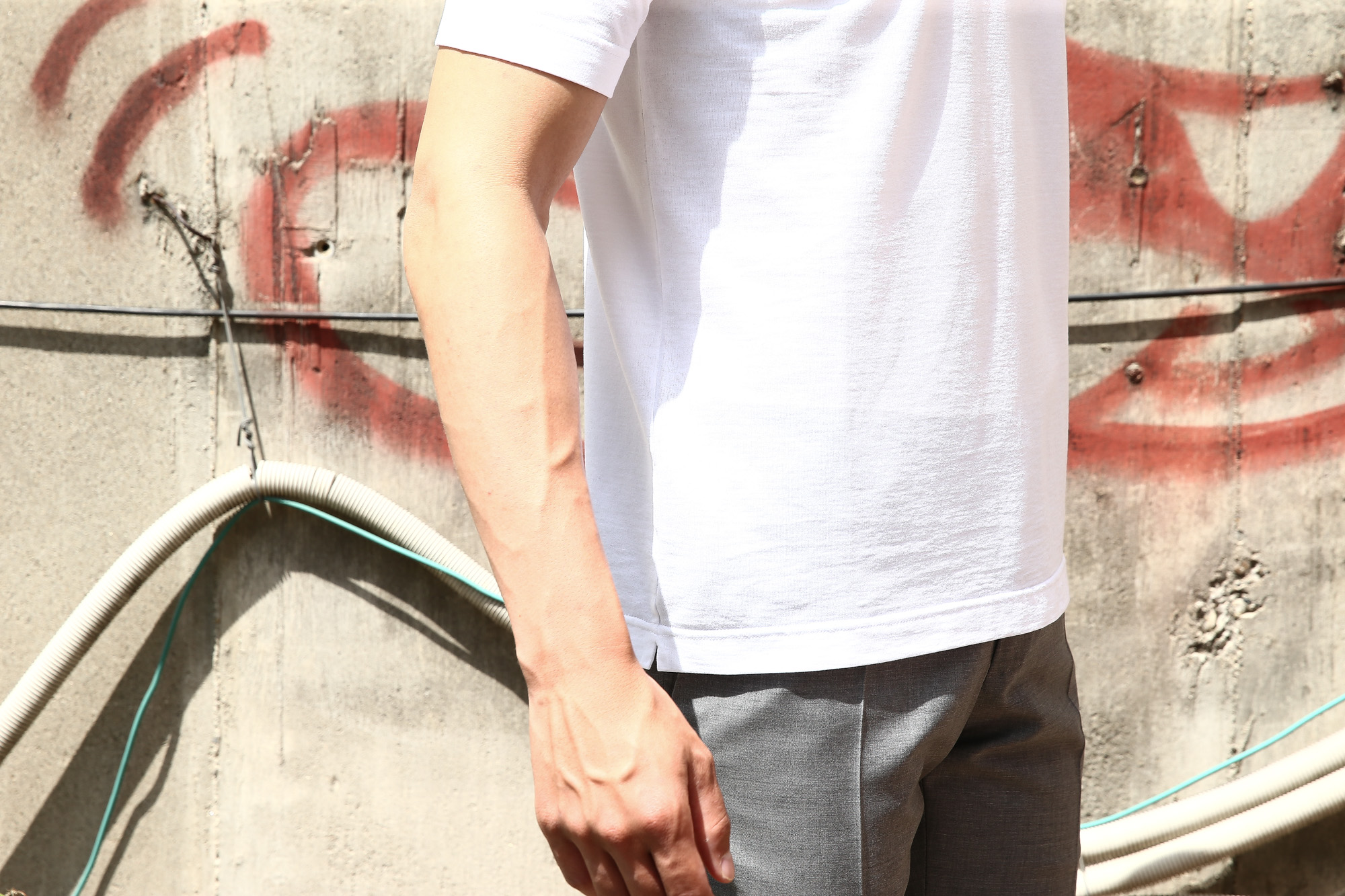 ZANONE (ザノーネ) V-neck T-shirt ice cotton(アイスコットン) 810237 Z0380 VネックTシャツ WHITE (ホワイト・Z0001) MADE IN ITALY(イタリア製) 2018 春夏新作 zanone ザノーネ 愛知 名古屋 Alto e Diritto アルト エ デリット アイスコットン Vネック