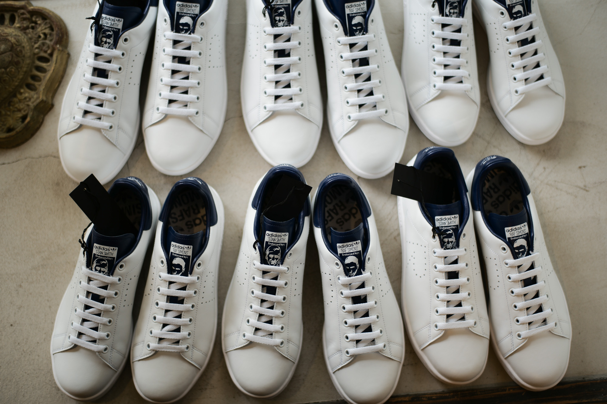 adidas by RAF SIMONS (アディダス バイ ラフシモンズ) RS STAN SMITH (RS スタンスミス) B22543 レザー スニーカー FTWWHT/NGTSKY/FTWWHT (ホワイト / ネイビー) 2018 春夏新作 adidas rafsimons ラフシモンズ 愛知 名古屋 Alto e Diritto アルト エ デリット alto e dritto アルトエデリット