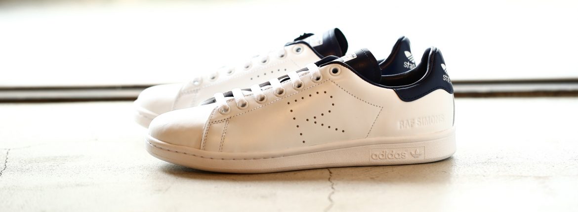 adidas by RAF SIMONS (アディダス バイ ラフシモンズ) RS STAN SMITH (RS スタンスミス) B22543 レザー スニーカー FTWWHT/NGTSKY/FTWWHT (ホワイト / ネイビー) 2018 春夏新作 adidas rafsimons ラフシモンズ 愛知 名古屋 ZODIAC ゾディアック alto e dritto アルトエデリット