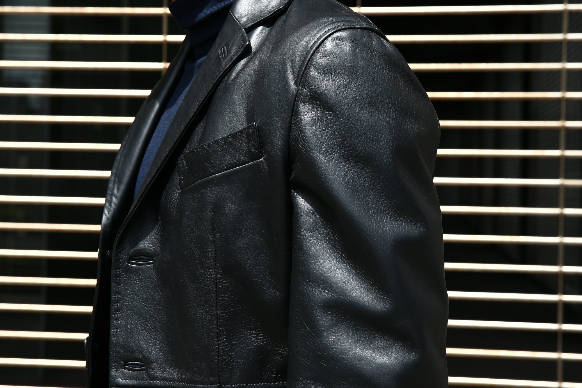 CINQUANTA (チンクアンタ) H613 SINGLE TAILORED JACKET CAVALLO (シングル テーラード ジャケット) ホースレザー ジャケット BLACK (ブラック・999) Made in italy (イタリア製) 2018 秋冬 【ご予約受付中】 cinquanta チンクアンタ レザージャケット ジャケット 愛知 名古屋 Alto e Diritto アルト エ デリット