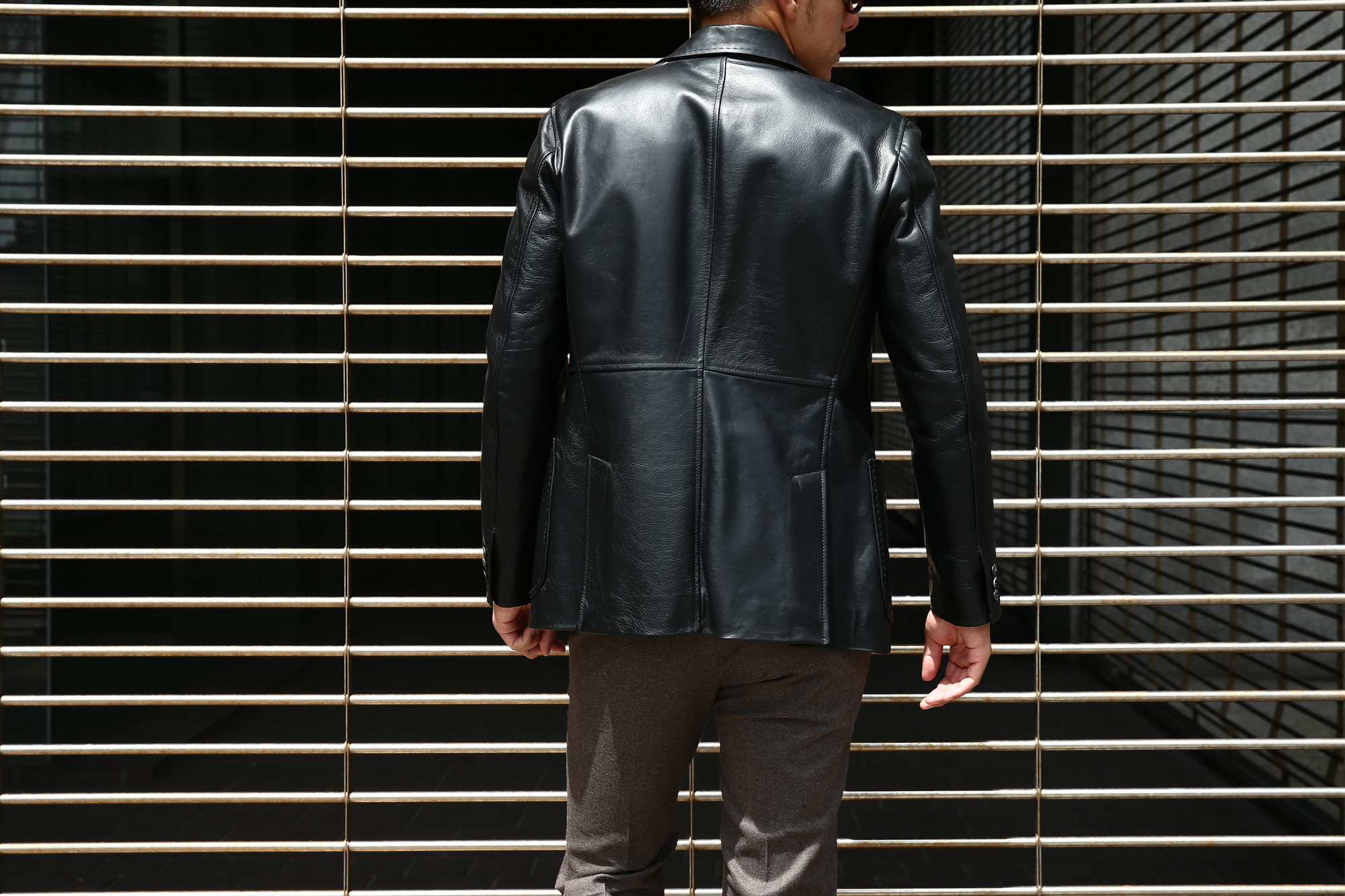 CINQUANTA (チンクアンタ) H613 SINGLE TAILORED JACKET CAVALLO (シングル テーラード ジャケット) ホースレザー ジャケット BLACK (ブラック・999) Made in italy (イタリア製) 2018 秋冬 【ご予約受付中】 cinquanta チンクアンタ レザージャケット ジャケット 愛知 名古屋 Alto e Diritto アルト エ デリット