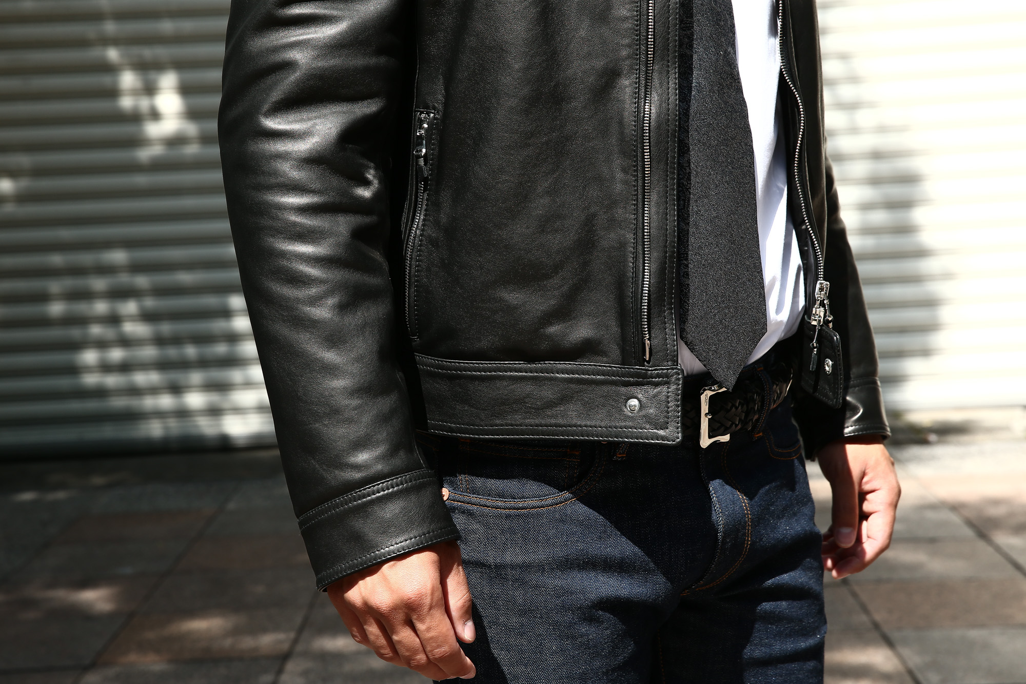 EMMETI (エンメティ) ANDREA (アンドレア) Lambskin Nappa Leather ラムナッパレザー 中綿入り シングル ライダース ジャケット NERO (ブラック・190/1) Made in italy (イタリア製) 2018 秋冬　【ご予約受け付け中】 emmeti juri ユリ 愛知 名古屋 Alto e Diritto アルト エ デリット レザージャケット シングルレザー