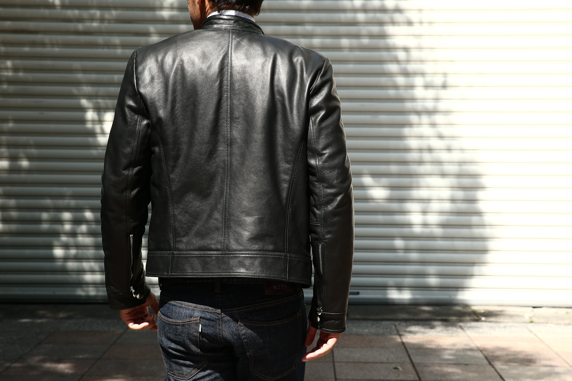 EMMETI (エンメティ) ANDREA (アンドレア) Lambskin Nappa Leather ラムナッパレザー 中綿入り シングル ライダース ジャケット NERO (ブラック・190/1) Made in italy (イタリア製) 2018 秋冬　【ご予約受け付け中】 emmeti juri ユリ 愛知 名古屋 Alto e Diritto アルト エ デリット レザージャケット シングルレザー