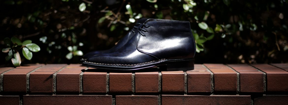 ENZO BONAFE (エンツォボナフェ) ART.3722 Chukka boots Bonaudo Museum Calf Leather ボナウド社 ミュージアムカーフレザー ノルベジェーゼ製法 レザーソール チャッカブーツ DEEP BLUE (ディープブルー) made in Italy(イタリア製) enzobonafe エンツォボナフェ チャッカブーツ ミュージアムカーフ チャッカブーツ 愛知 名古屋 ZODIAC ゾディアック alto e diritto アルトエデリット