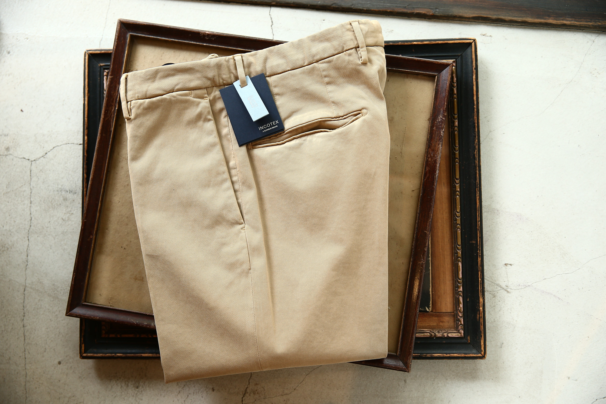 INCOTEX (インコテックス) 1AGW30 SLIM FIT GARMENT DYED COMFORT CHINO コットン ストレッチ スラックス BEIGE (ベージュ・502) 2018 秋冬新作 incotex チノスラックス 愛知 名古屋 Alto e Diritto アルト エ デリット alto e diritto アルトエデリット